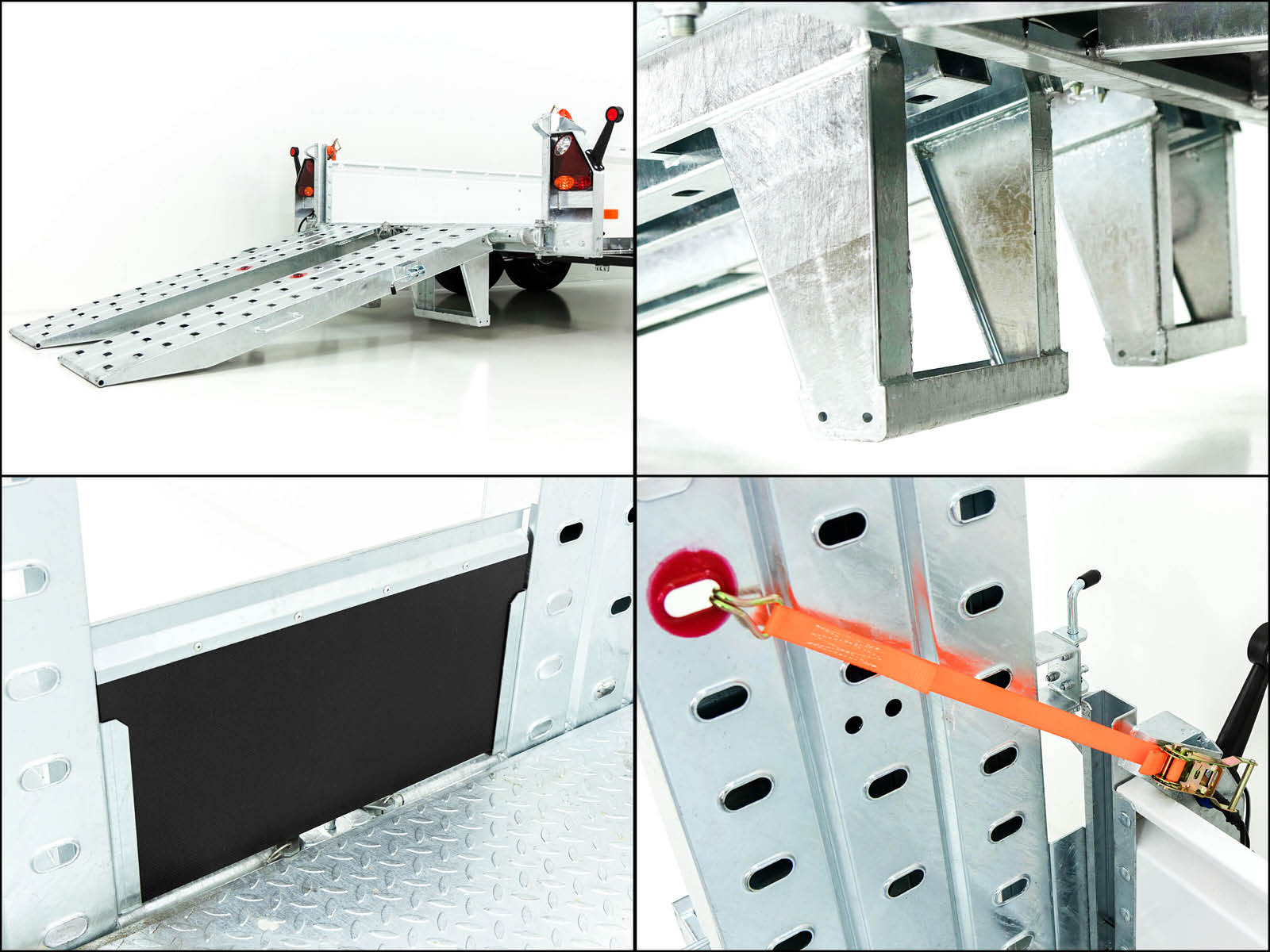 Vezeko Baumaschinenanhänger BA 155x360cm 3,5t | SB | Schwenk-Rampen | grau-Neu – Bild 3