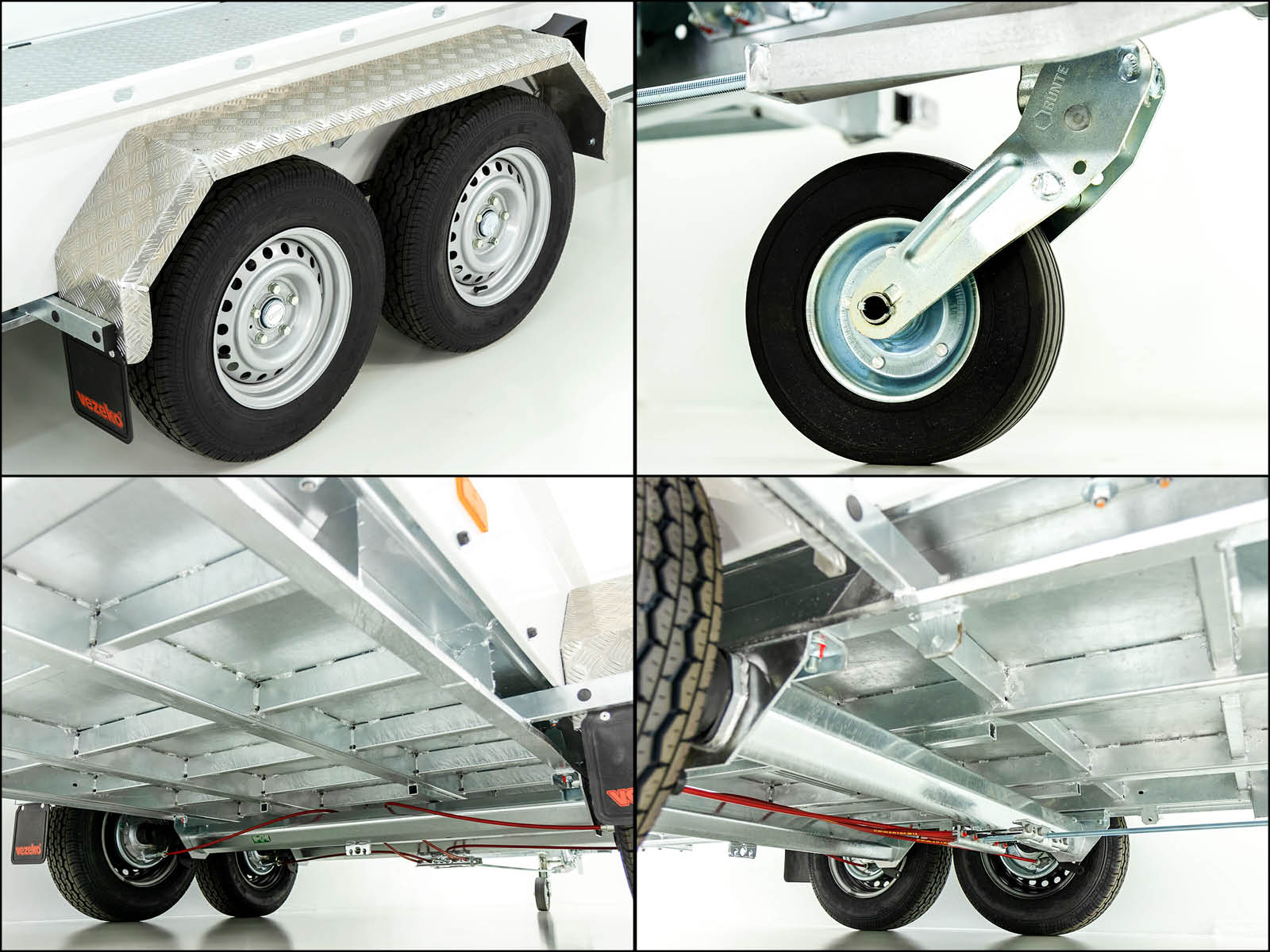 Vezeko Baumaschinenanhänger BA 155x360cm 3,5t | SB | Schwenk-Rampen | grau-Neu – Bild 4