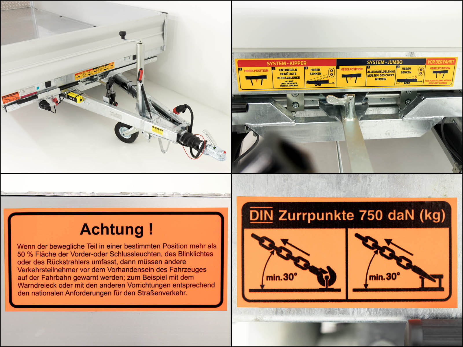 Vezeko Multidreiseitenkipper VMDK35.4 | 210x400cm 3,5t | Ladefläche kippbar | Gitteraufsatz-Neu – Bild 5