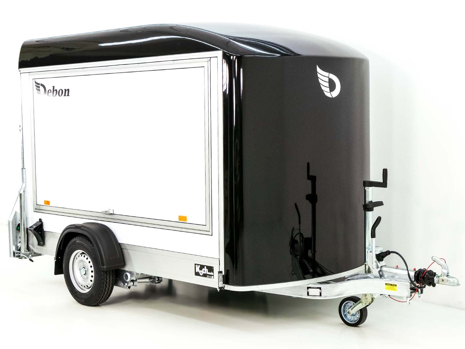 Debon Kofferanhänger C300 Sandwich 148x295cm H:190cm 1,3t | Alu | Polybug | Tür | Klappe | Schwarz-Neu – Bild 4