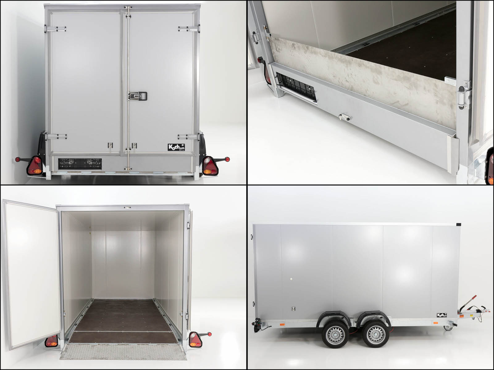 Vezeko Koffer-Absenkanhänger 157x344cm Höhe: 210cm 2,7t | Silber-Neu – Bild 6