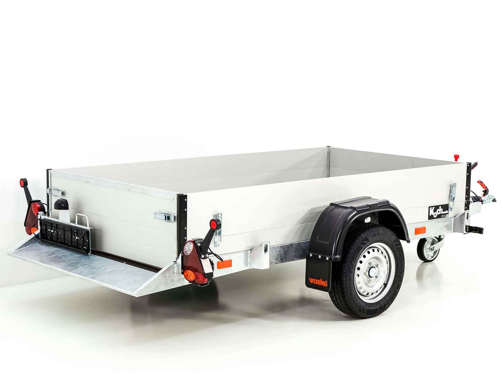 Vezeko Absenkanhänger 127x246cm 1,0t | Bordwandaufsatz-Neu – Bild 4