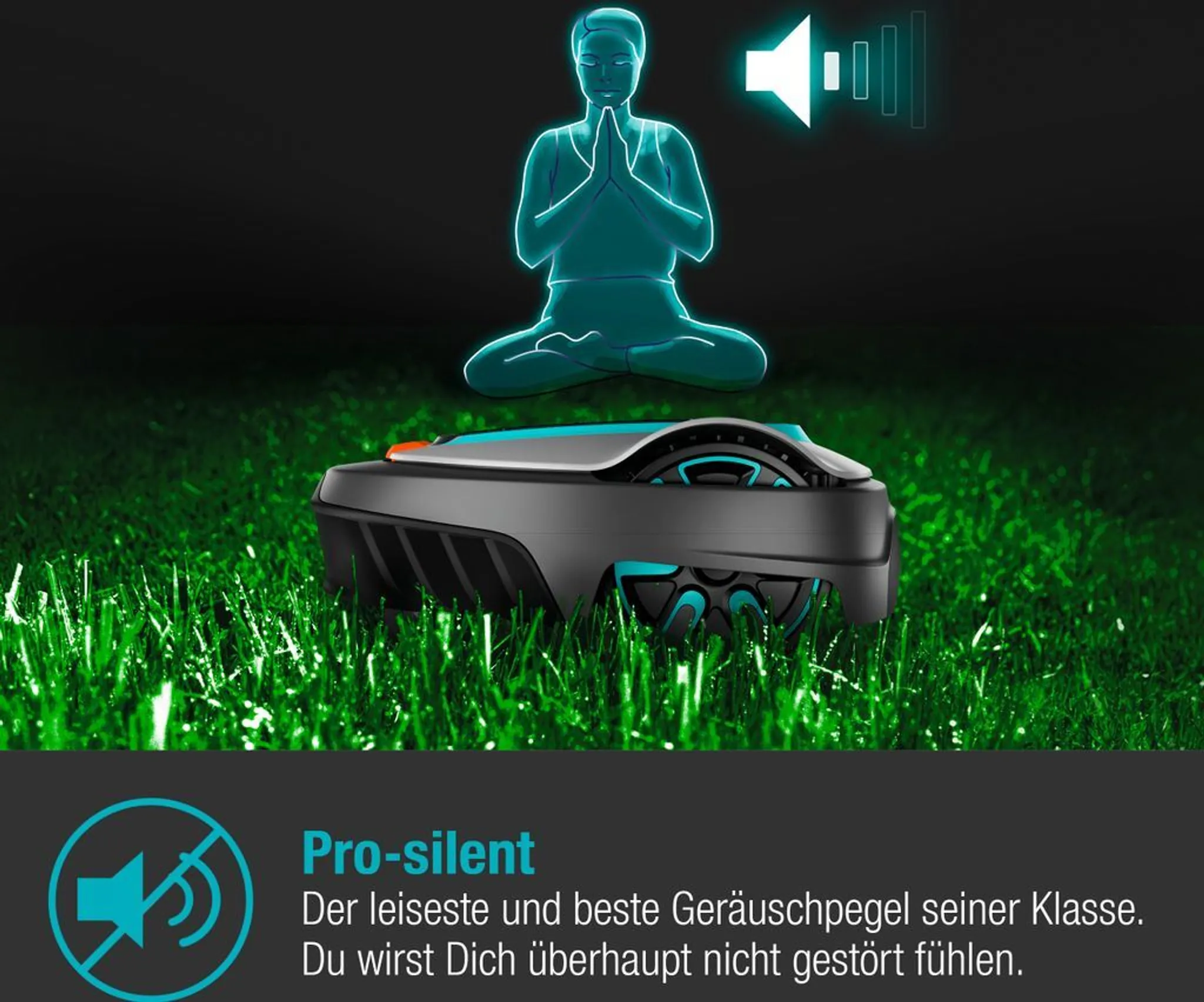 GARDENA Rasenmähroboter SILENO LIFE 750 m² - Mähroboter 15101-20 - Bluetooth, leisester Rasenmäher Roboter, wetterfest, CorridorCut, SensorControl – Bild 6