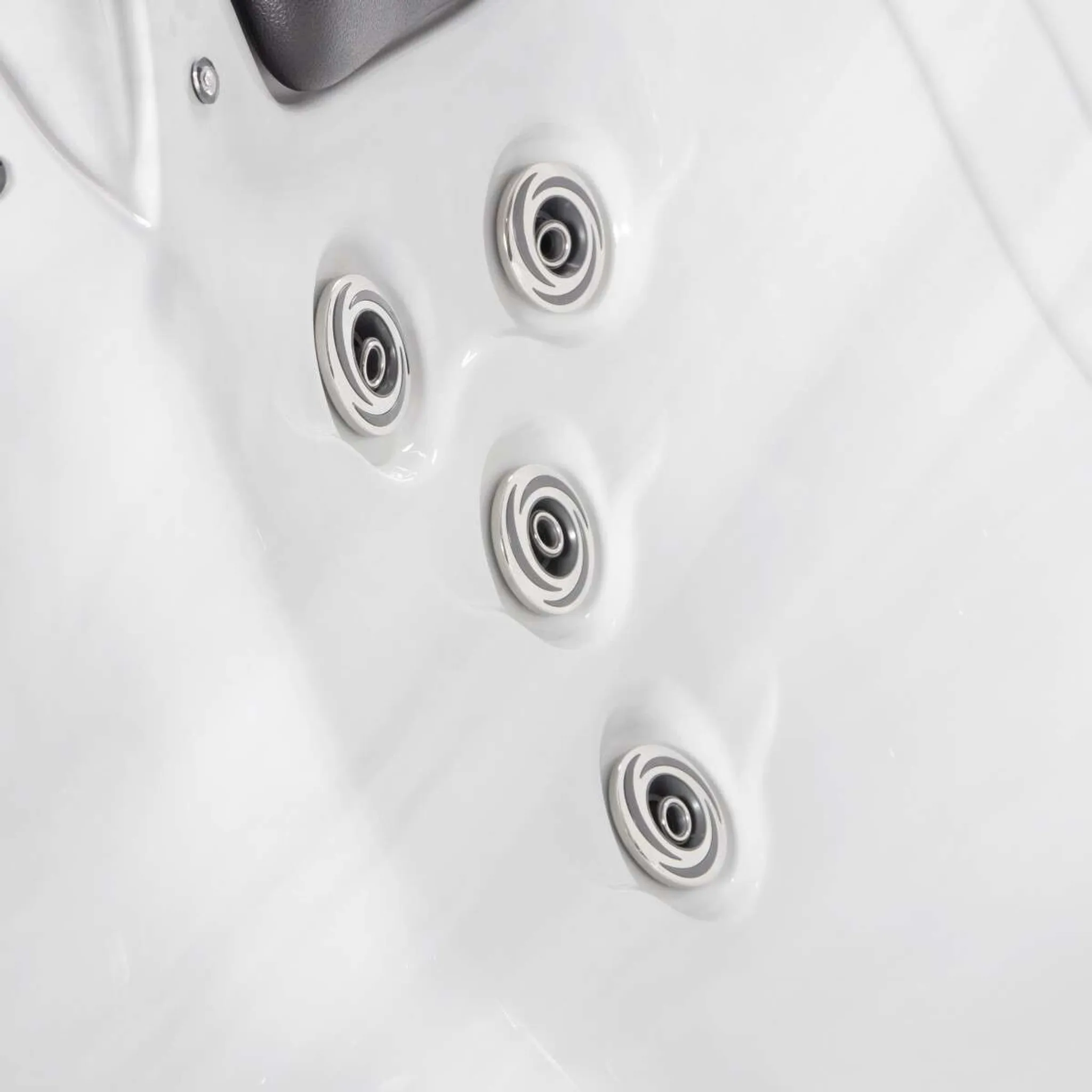 Outdoorwhirlpool TAHITI Sterling Silver inkl. Abdeckung und Stiege - 200 x 200 x 88cm – Bild 4