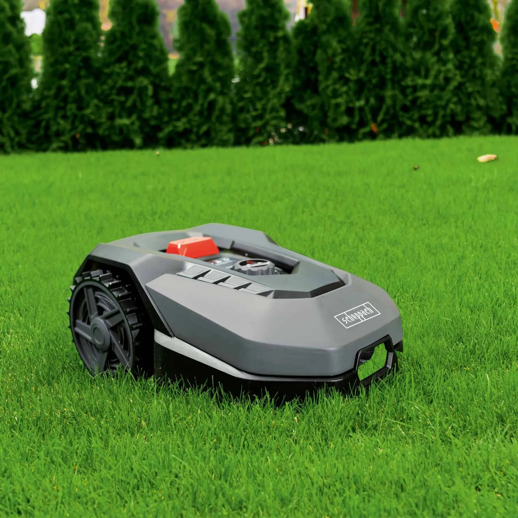 Scheppach Rasenmähroboter RoboCut XL600 | bis 600 m² Rasenfläche | Schnittbreite 180 mm | Schnitthöhe 20 – 60 mm stufenlos | 55 dB | via App bedienbar – Bild 9
