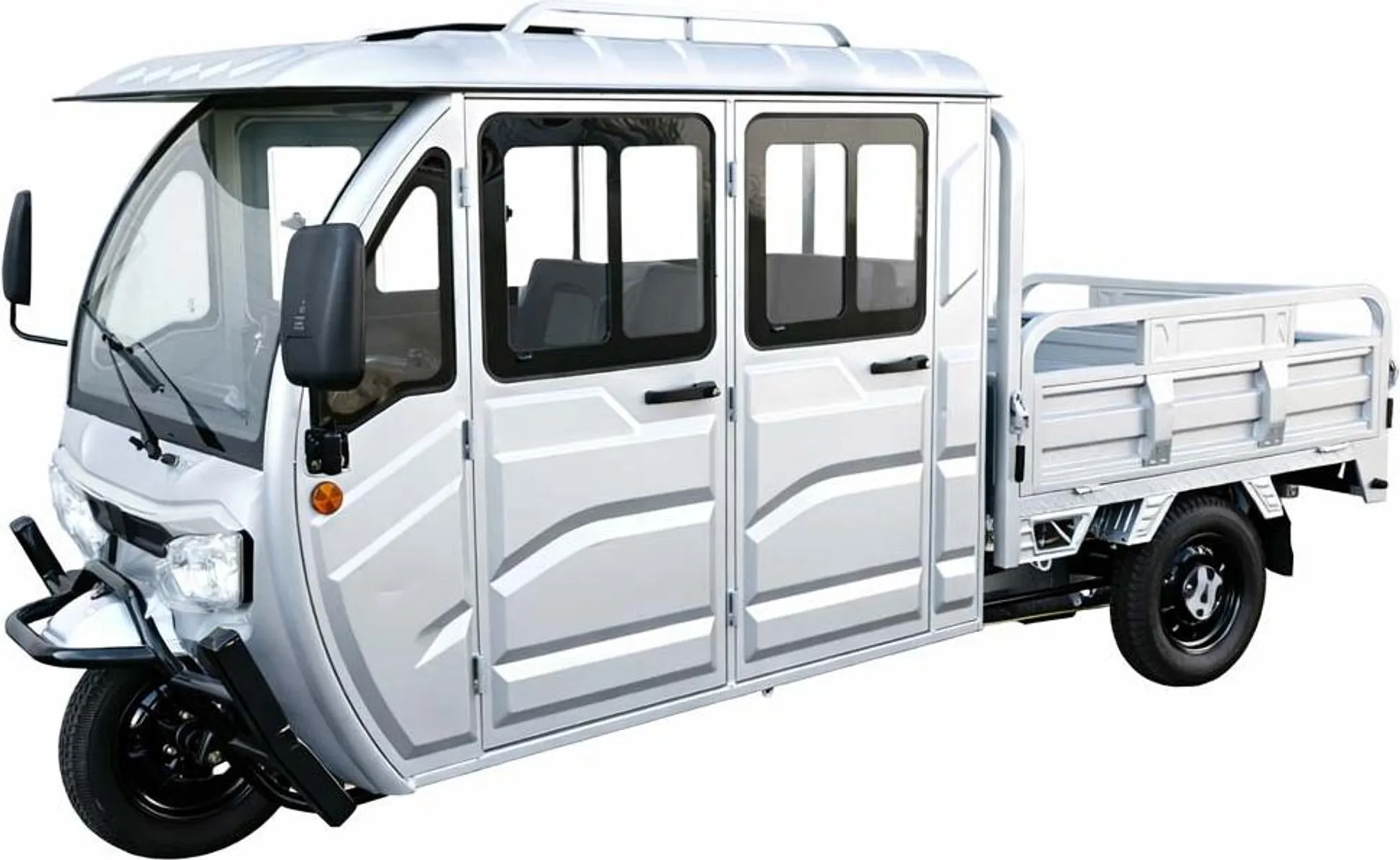Elektro Lastendreirad Urban Hopper Cargo Volt Pro Twin mit Doppelkabine 2-Sitzer Elektro Tuk Tuk, Steuerung:Lenker, Geschwindigkeit:25 km/h, Farbe:Rot – Bild 3