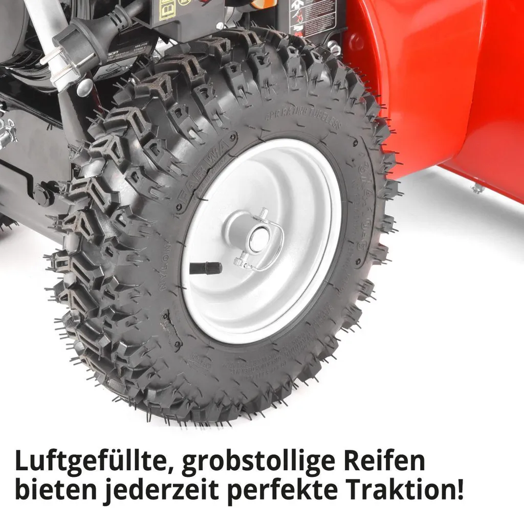 HECHT Schneefräse Benzin 9555 SE | 56 cm Arbeitsbreite |4,0 kW / 5,5 PS | 2-Stufig | Elektrostarter | 40 cm Arbeitshöhe | LED – Bild 8