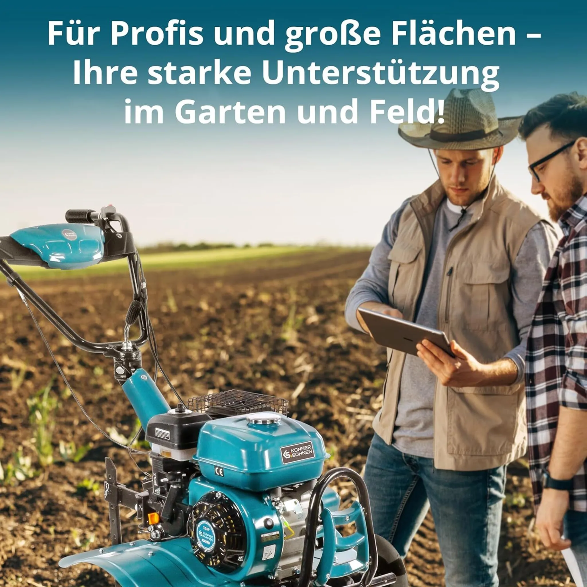 Könner & Söhnen KS 7HP-950S Benzin-Bodenhacke Motorhacke Gartenfräse Bodenfräse – Bild 8