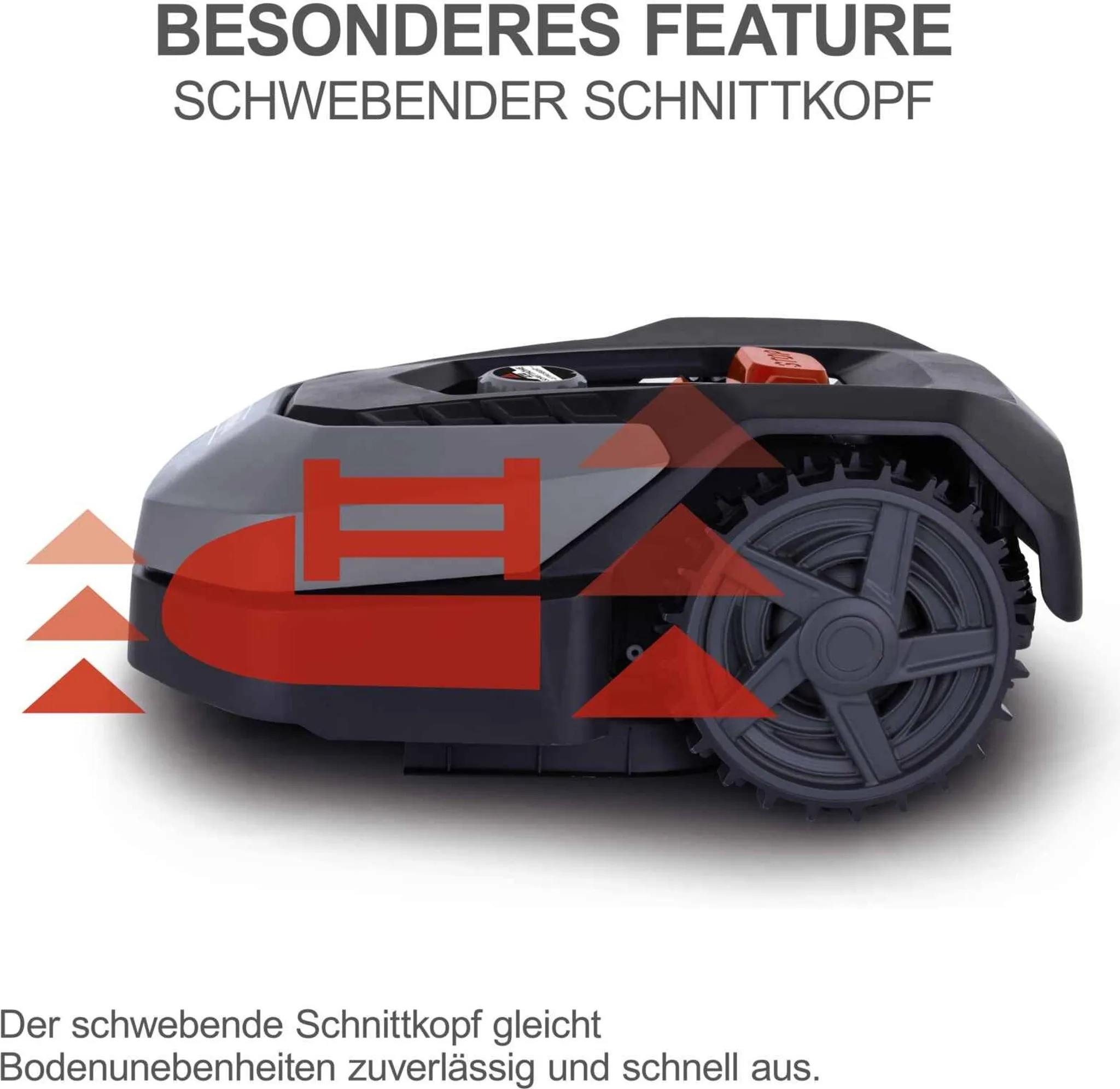 Scheppach Rasenmähroboter RoboCut XL600 | bis 600 m² Rasenfläche | Schnittbreite 180 mm | Schnitthöhe 20 – 60 mm stufenlos | 55 dB | via App bedienbar – Bild 3