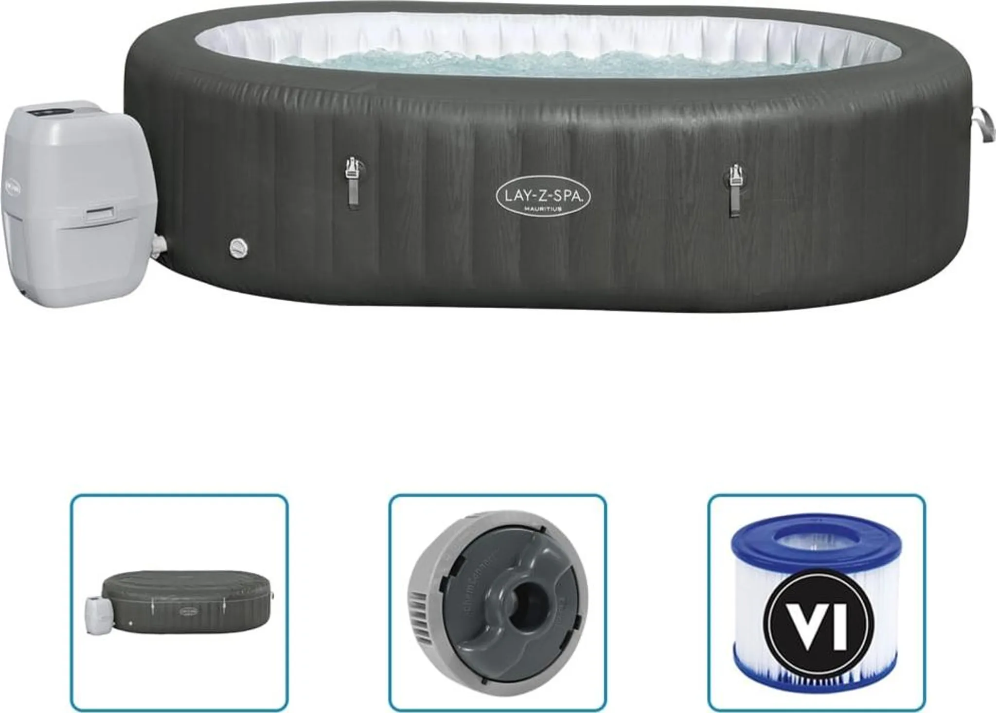 Bestway Lay-Z-Spa Mauritius Airjet Whirlpool Oval