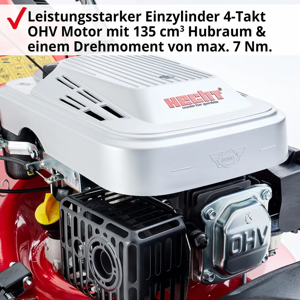 HECHT 5483 SW Rasenmäher Benzin | mit Antrieb | 46 cm Schnittbreite | 5in1 | 5 PS | 3-Rad | 60L Grasfangkorb – Bild 7