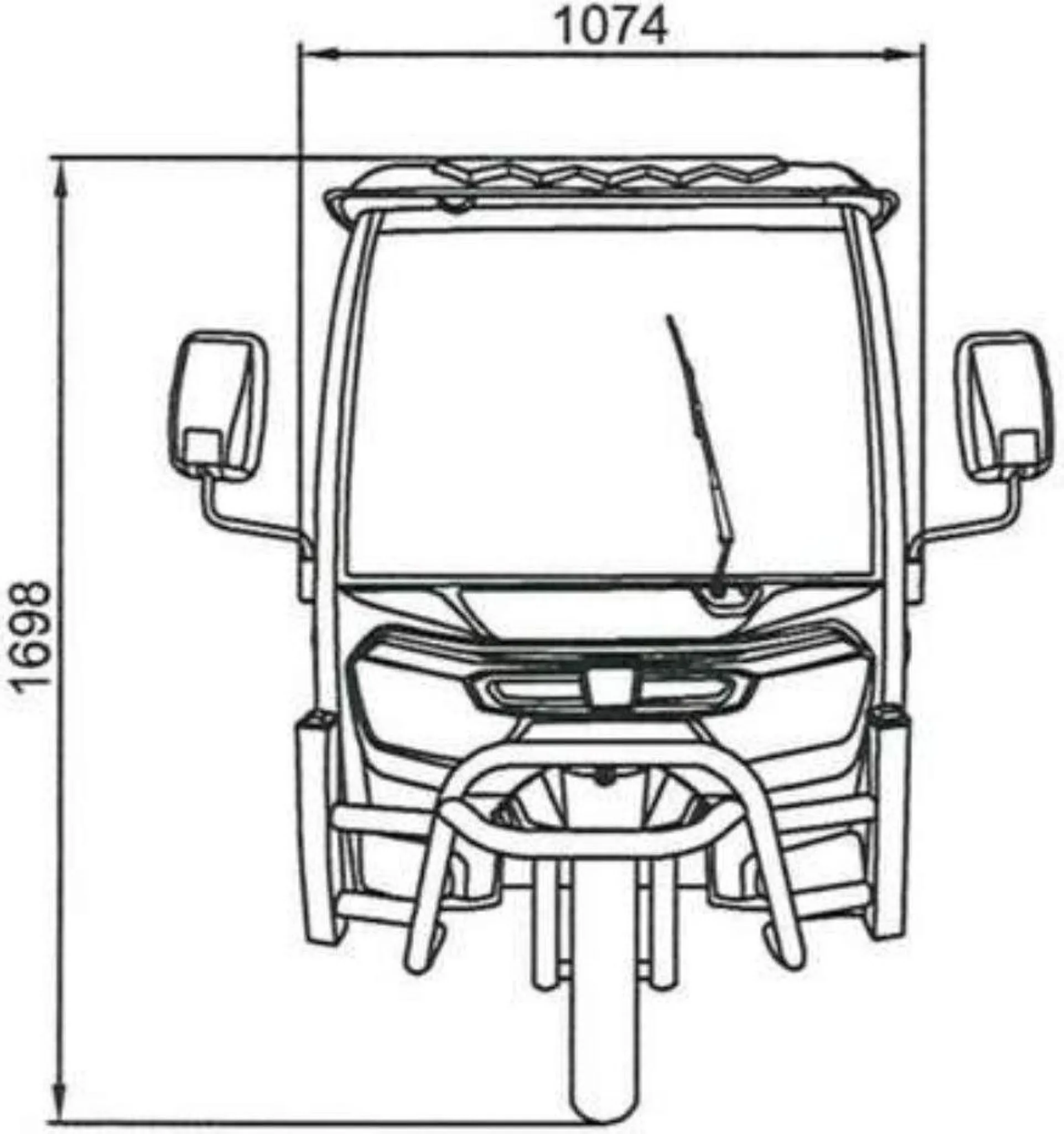 Elektro Lastendreirad Urban Hopper Cargo Volt Pro Twin mit Doppelkabine 2-Sitzer Elektro Tuk Tuk, Steuerung:Lenker, Geschwindigkeit:25 km/h, Farbe:Rot – Bild 2
