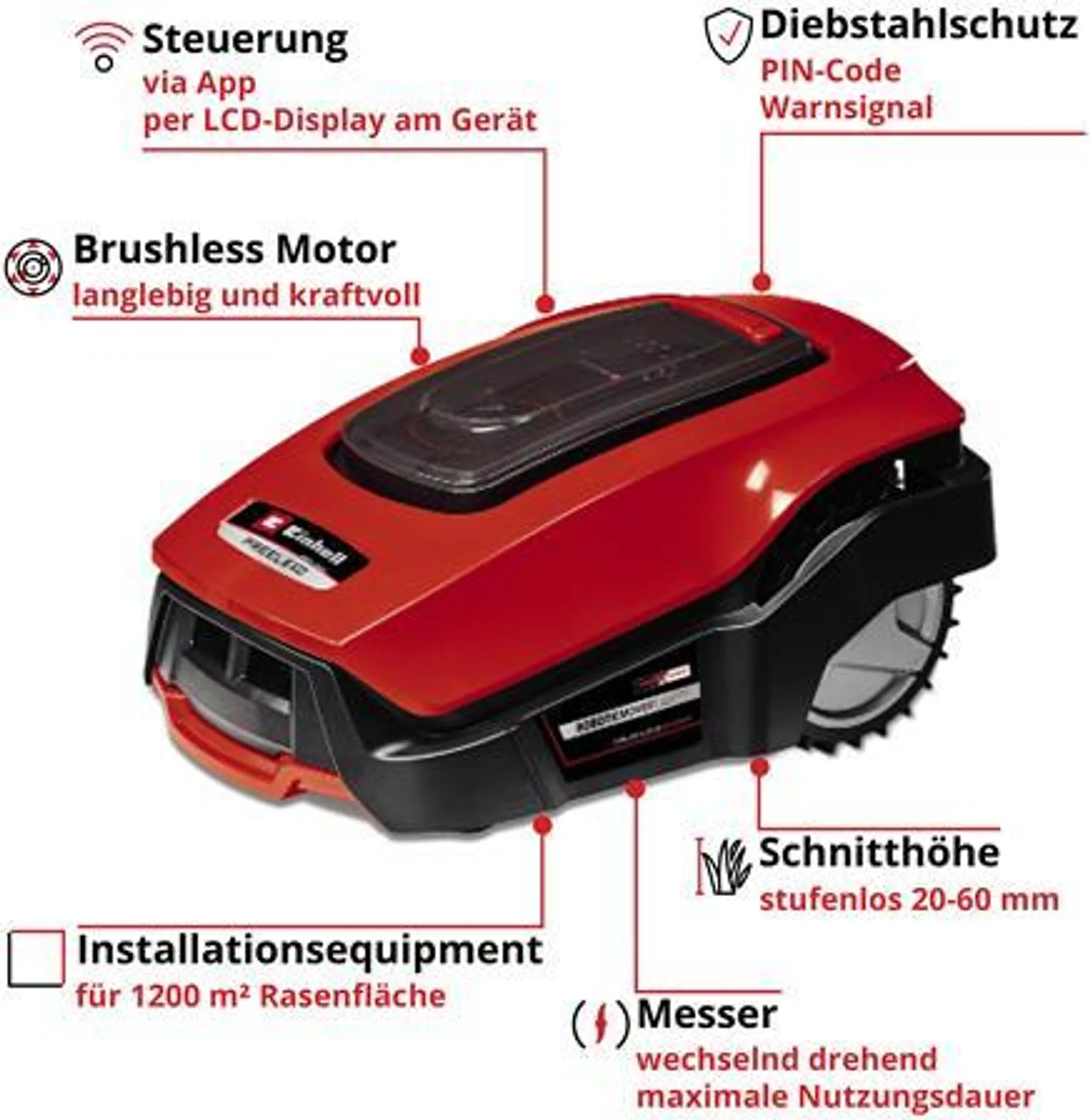 Einhell Power X-Change Mähroboter FREELEXO 1200 LCD BT – Bild 3