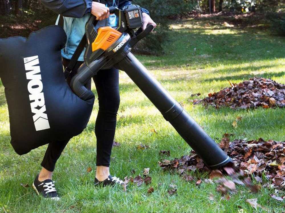 3-in-1- Akku-Laubbläser und -sauger WORX WG583E - 2 x 20-V-Akkus - 4Ah