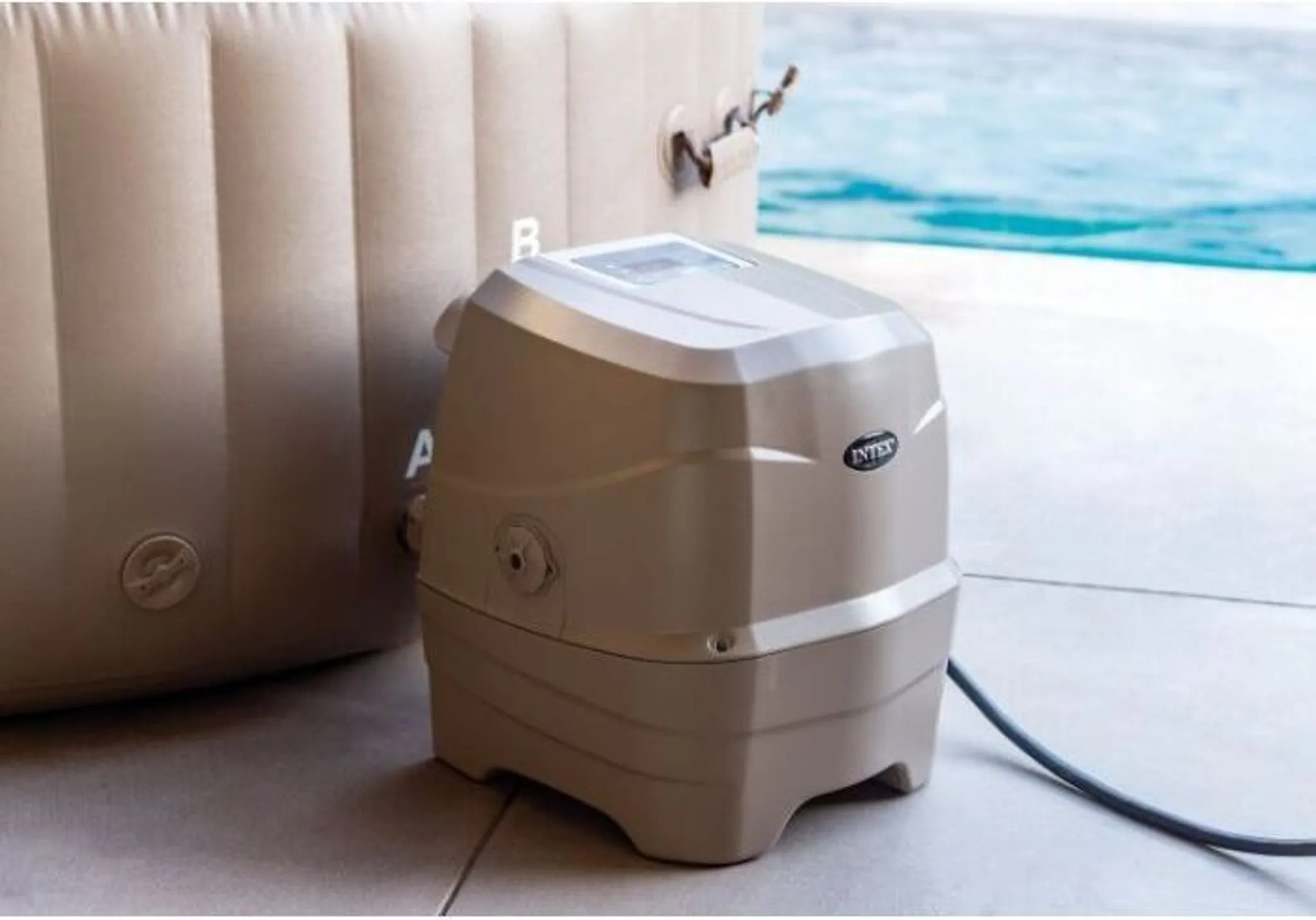INTEX 28412 PureSPA Bubbla Massage Set Whirlpool 236/185cm Durchmesser x 71cm hoch für 8 Personen – Bild 9