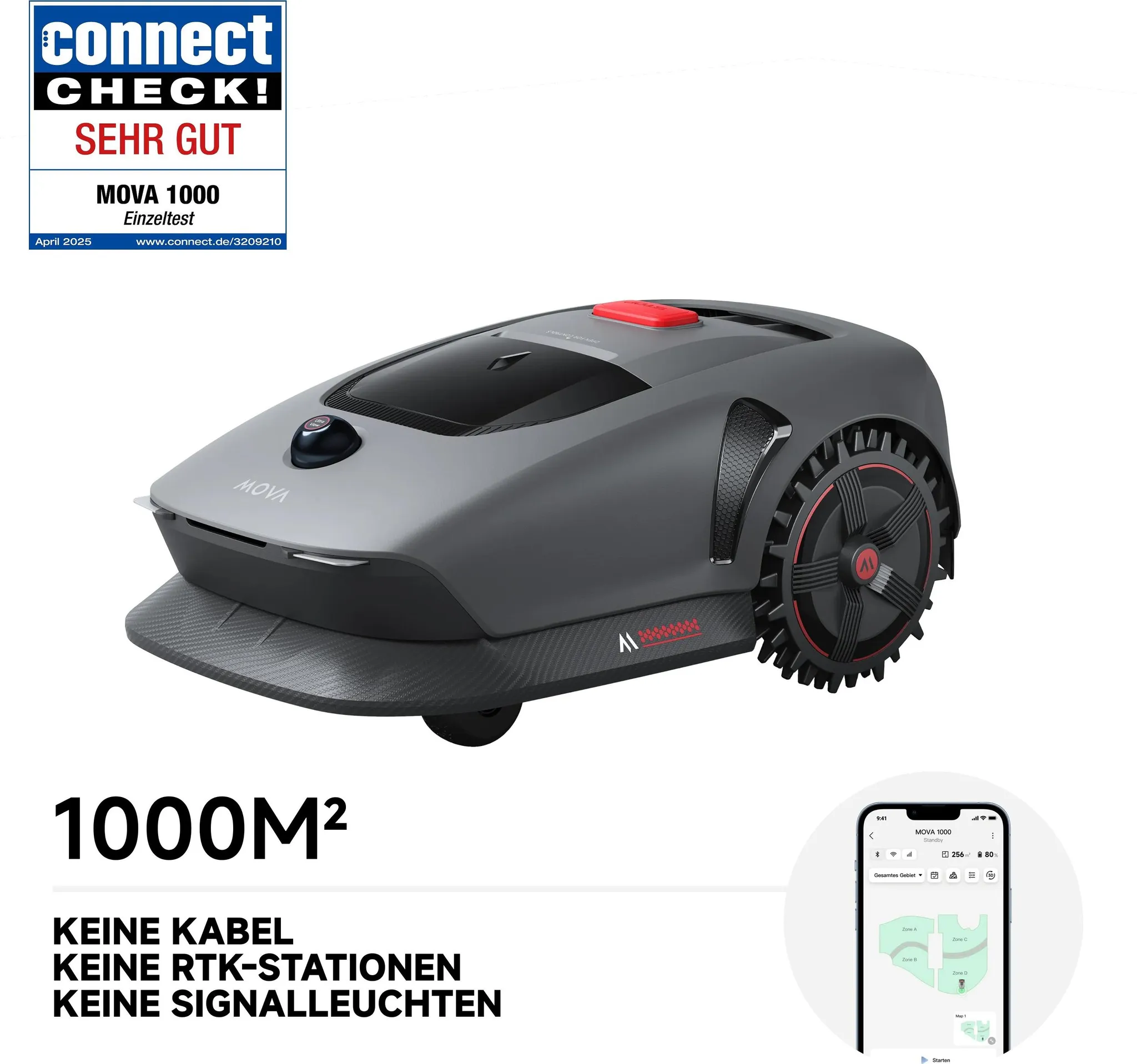 MOVA 1000 Robot tondeuse – UltraView™ jusqu’à 1000 m², évitement intelligent, station sans fil, idéal grandes surfaces – Bild 5