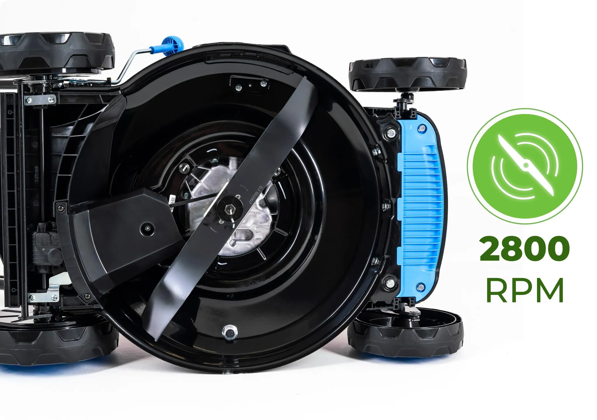 Hexwelt Benzin Rasenmäher mit Antrieb | Schnittbreite 56cm | Mulchfunktion | 60L | 4,4 kW Benzinmäher | 8 Stufen (25-75mm) | ultraleicht, kompakt | – Bild 5