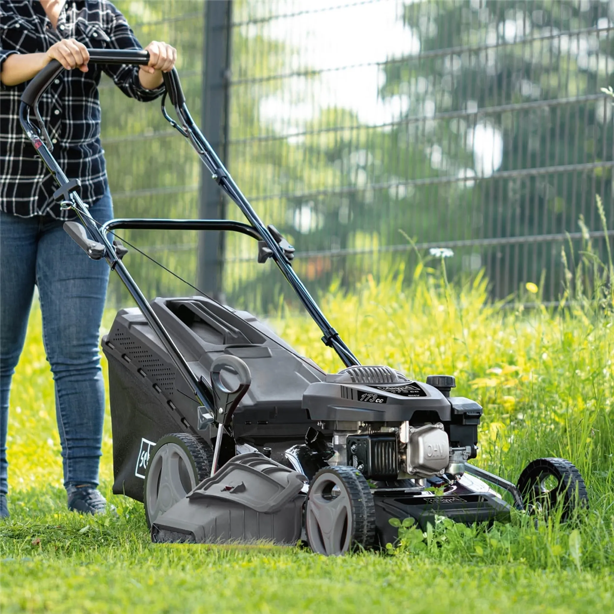 SCHEPPACH Rasenmäher Benzin mit Antrieb Radantrieb 51cm 6in1 173ccm MS173-51B – Bild 6