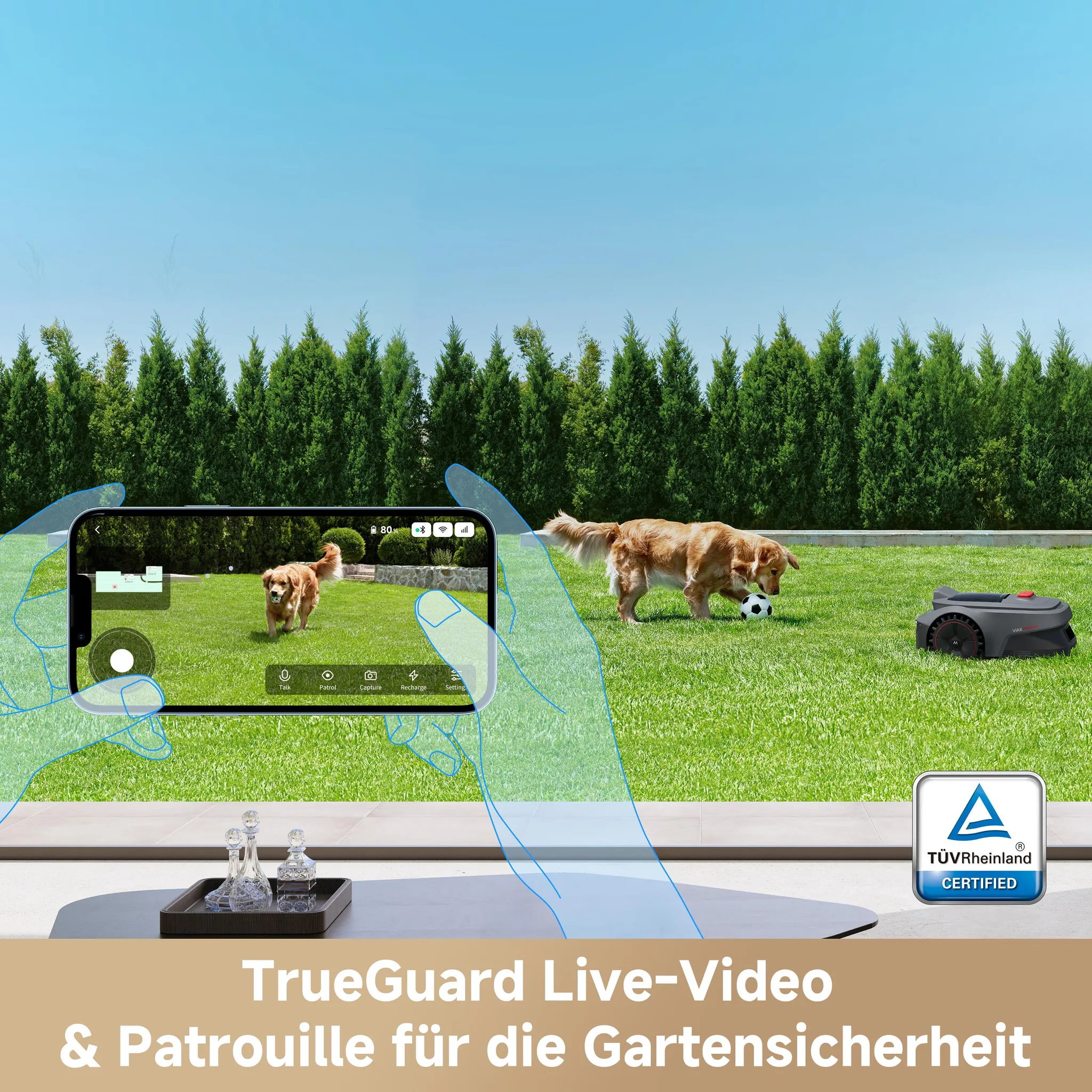 MOVA ViAX 250 Mähroboter – 250 m², UltraEyes™ KI-Dual-Vision, U-Bahnplanung, Dual-Map, Hindernisvermeidung, App-Steuerung, 50min Akkulaufzeit – Bild 9