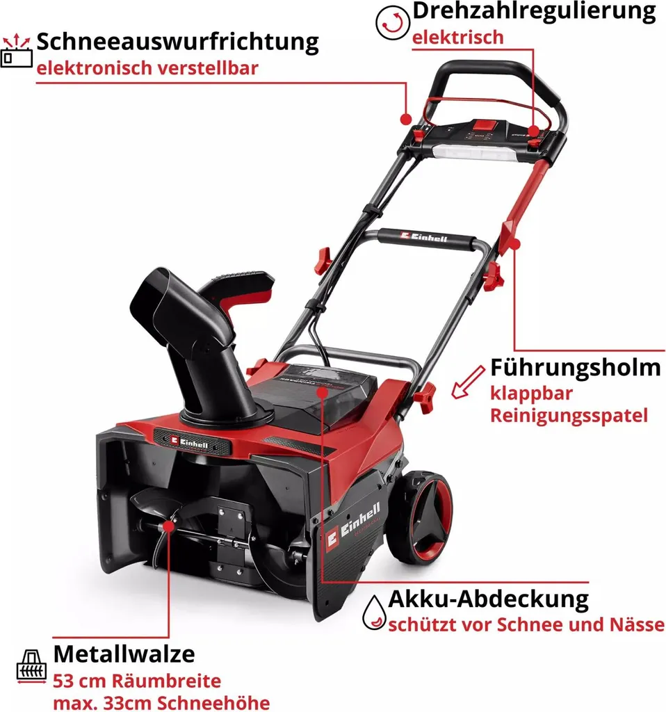 Einhell Professional Akku-Schneefräse GP-ST 36/53 Li E BL-Solo Power X-Change – Bild 3