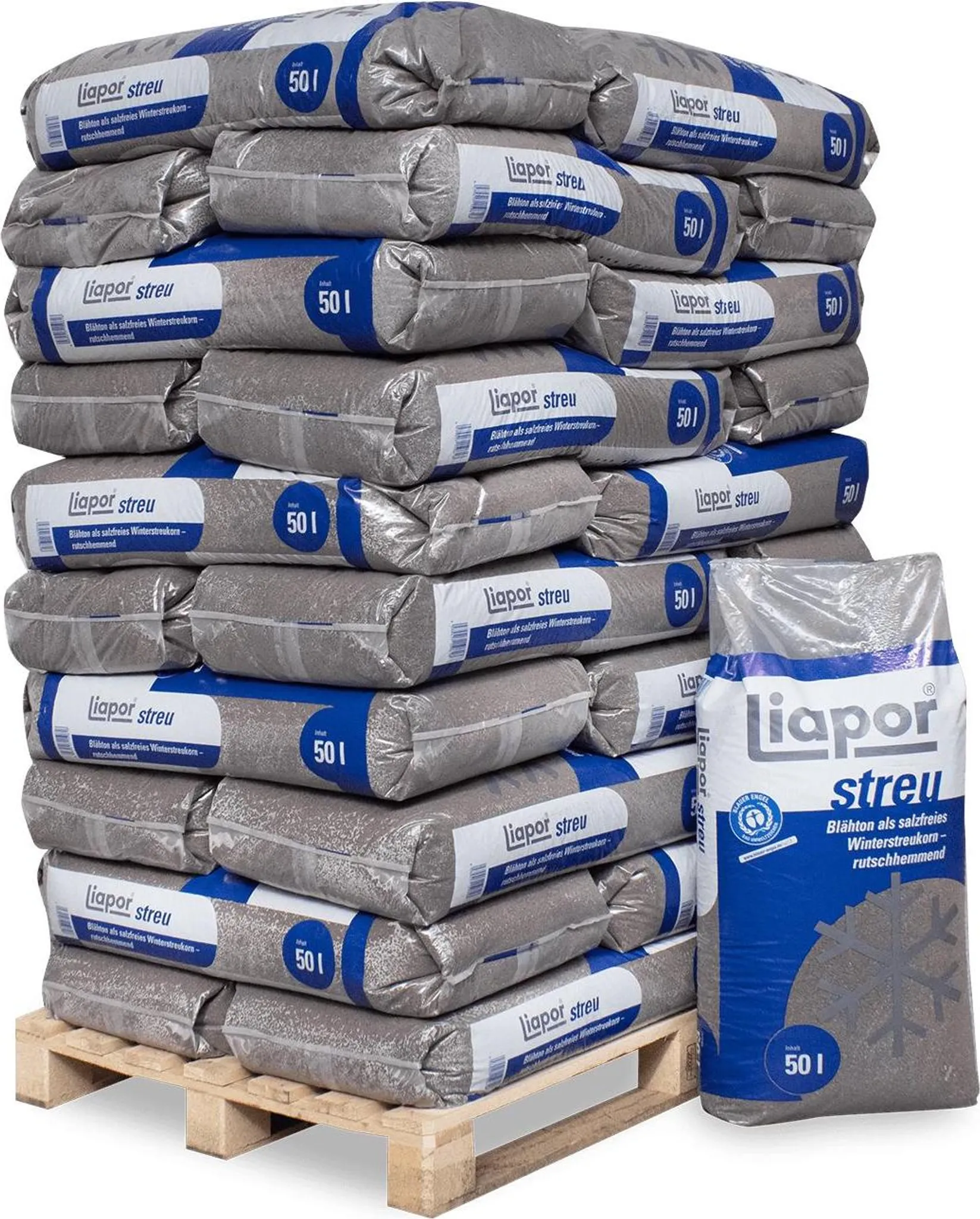 Liapor Blähton Winterstreu 50l x 30 Sack 1500l Palette