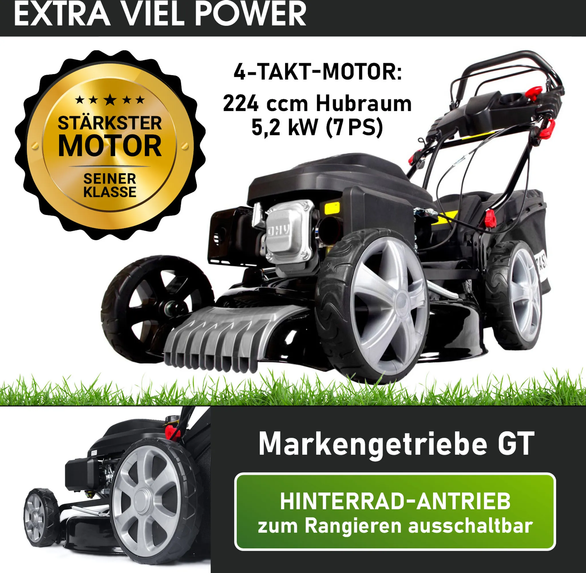 BRAST Benzin Rasenmäher 19224 ESTART – Bild 3