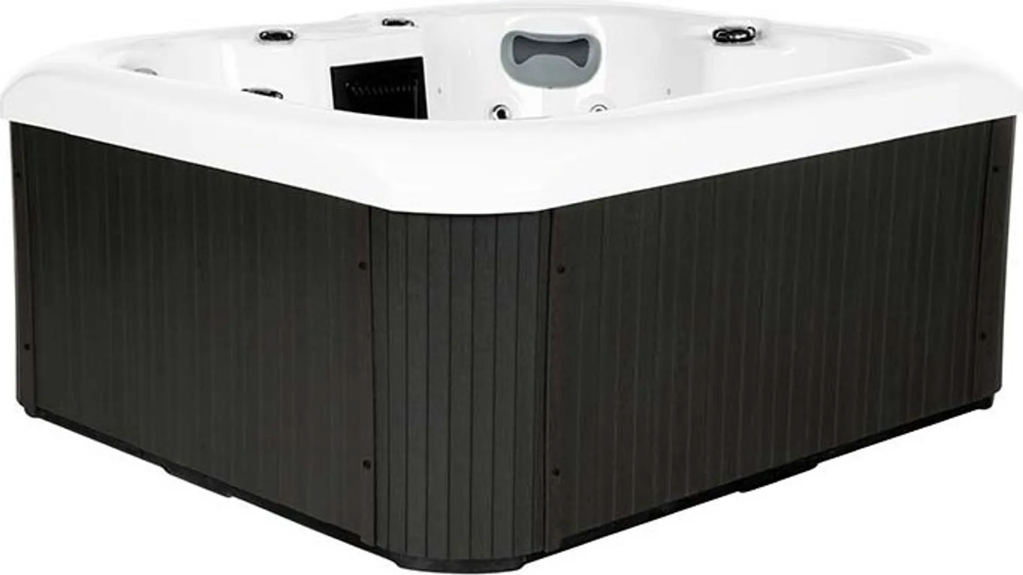 HOME DELUXE - Outdoor Whirlpool - SEA STAR PURE - Maße 180 x 160 x 79 cm - Inkl. Heizung, 19 Massagedüsen und 15 Lichtquellen I Außen Whirlpool Spa für 4 Personen