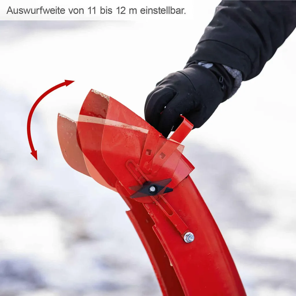 Scheppach Benzin-Schneefräse ST570 | 4-Takt-Benzinmotor mit 4,1 kW / 5,6 PS | 57cm Breite / 53,5 cm Höhe | 6 m Wurfweite | Radantrieb | 8 Gänge – Bild 6