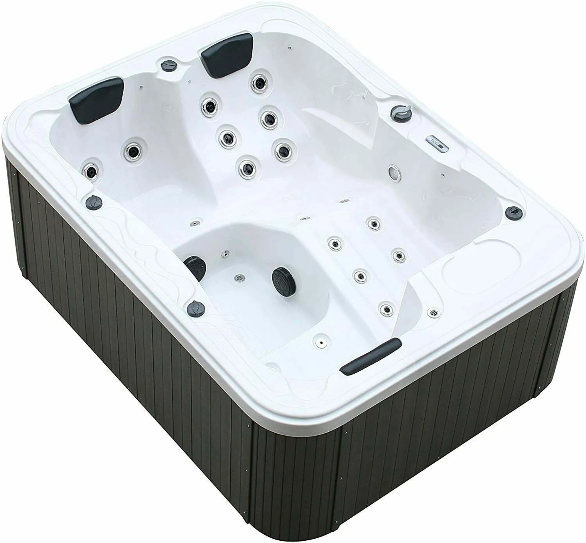 XXL Luxus SPA LED Whirlpool SET 210x160 Farblicht Outdoor+Indoor Pool 3 Personen b – Bild 3