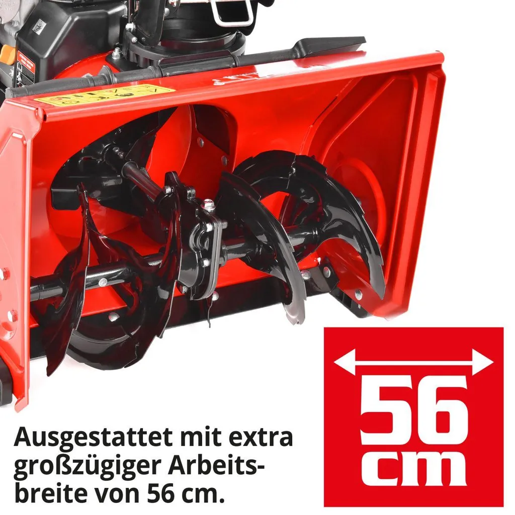 HECHT Schneefräse Benzin 9555 SE | 56 cm Arbeitsbreite |4,0 kW / 5,5 PS | 2-Stufig | Elektrostarter | 40 cm Arbeitshöhe | LED – Bild 10
