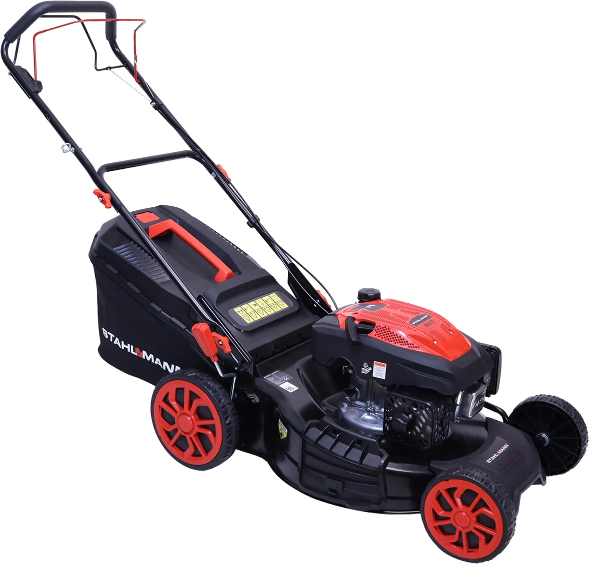 STAHLMANN Rasenmäher Benzin mit Antrieb BR532 – 7,0PS (5,1kW) 224ccm mit Antrieb, 53cm Schnittbreite, Mulchen, Schnitthöhenverstellung