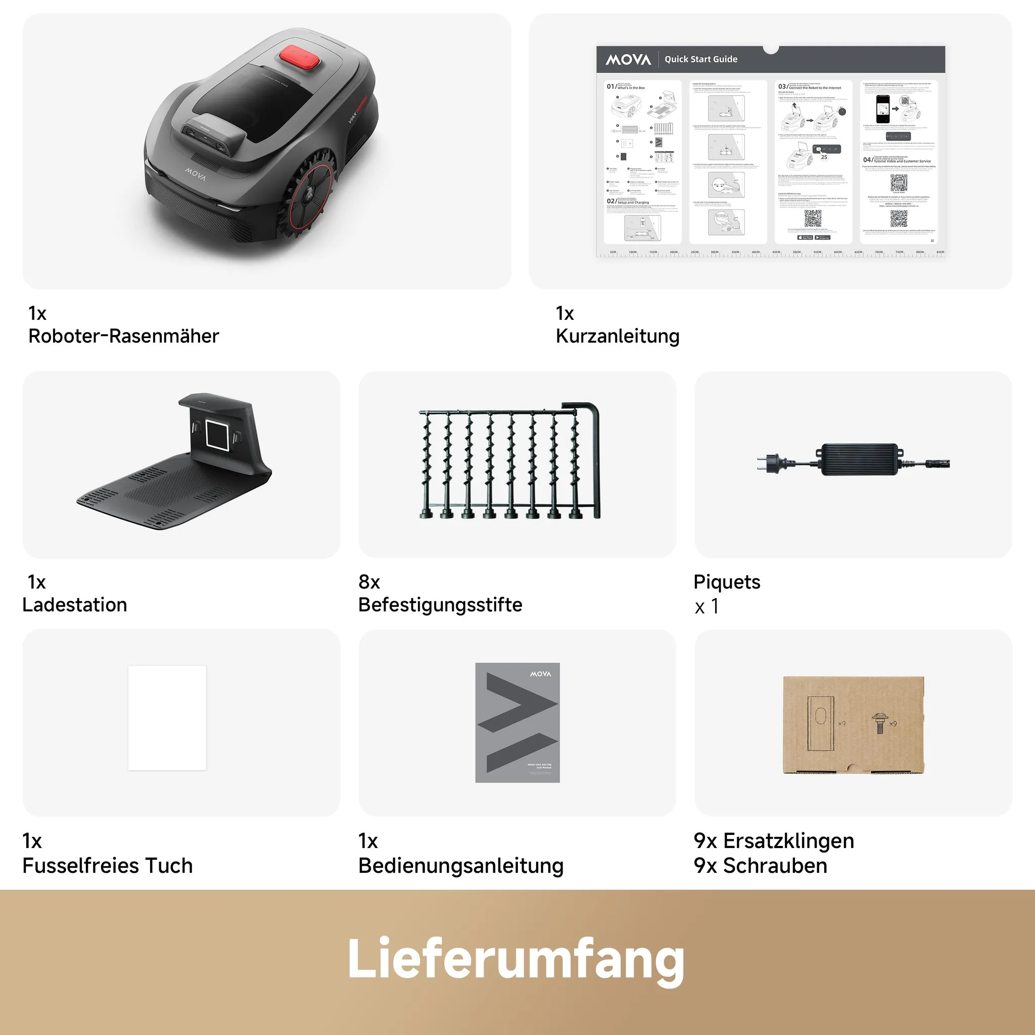 MOVA ViAX 250 Mähroboter – 250 m², UltraEyes™ KI-Dual-Vision, U-Bahnplanung, Dual-Map, Hindernisvermeidung, App-Steuerung, 50min Akkulaufzeit – Bild 10