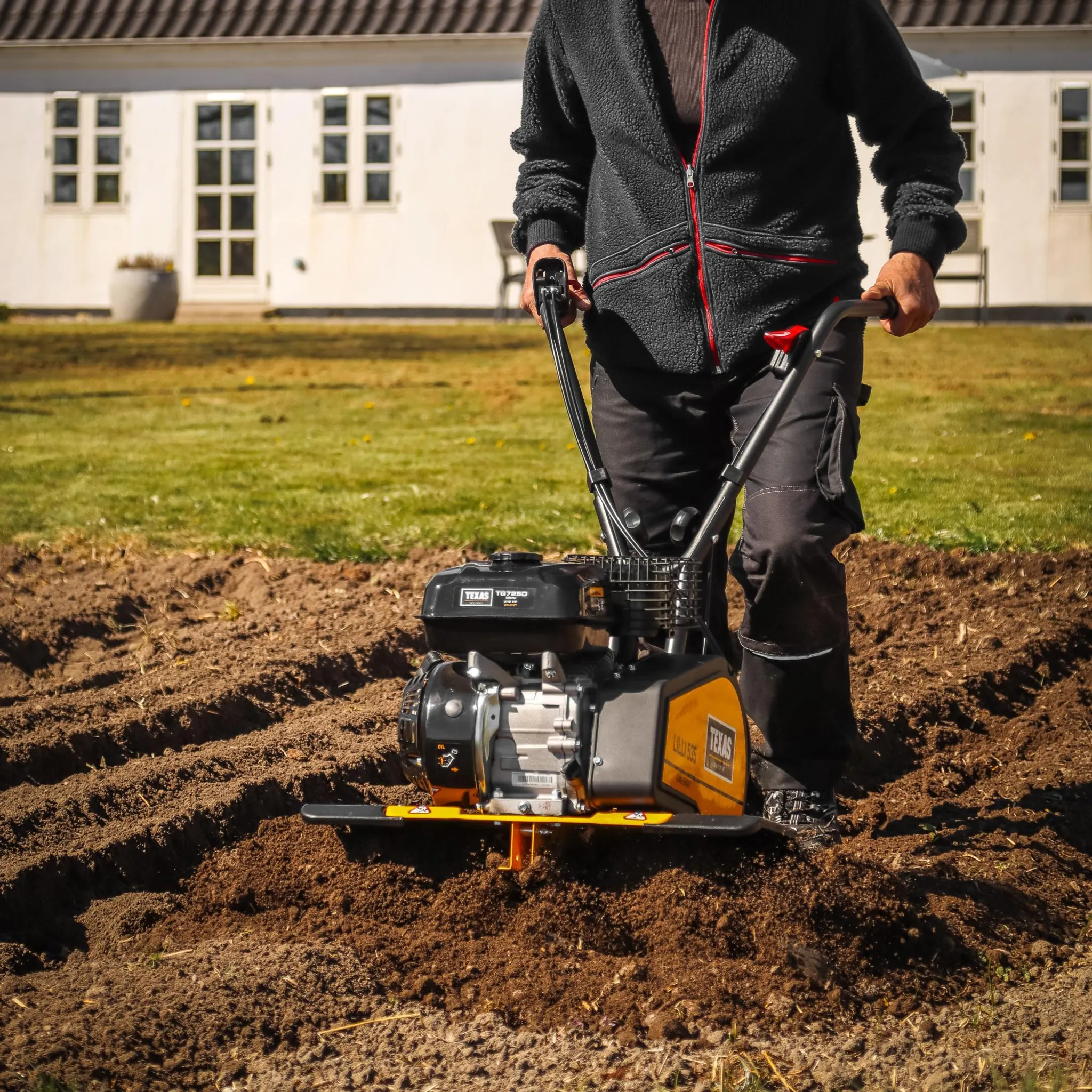 TEXAS Gartenfräse Motorhacke Bodenhacke Bodenfräse Pflug Benzin Lilli 535TG – Bild 5