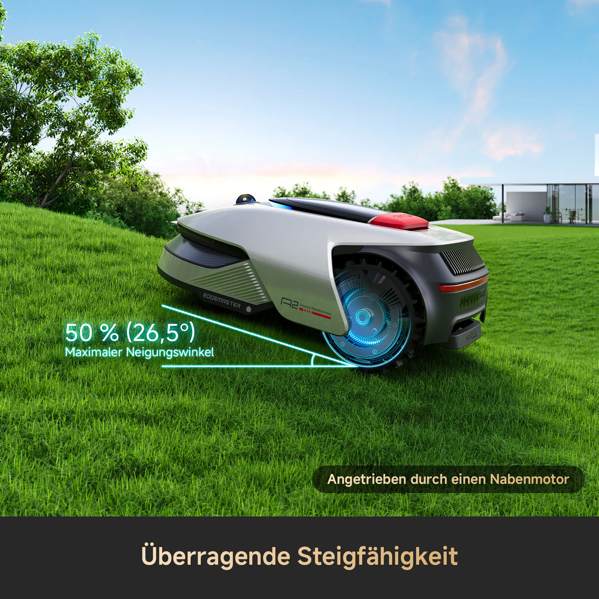 DREAME Mähroboter A2,Auto-Begrenzungseinrichtung,Dual-Fusion-Kartierung,OmniSense™ 2.0-Hindernisvermeidung,EdgeMaster™-Schneidsystem,Smart-App, Silber – Bild 7
