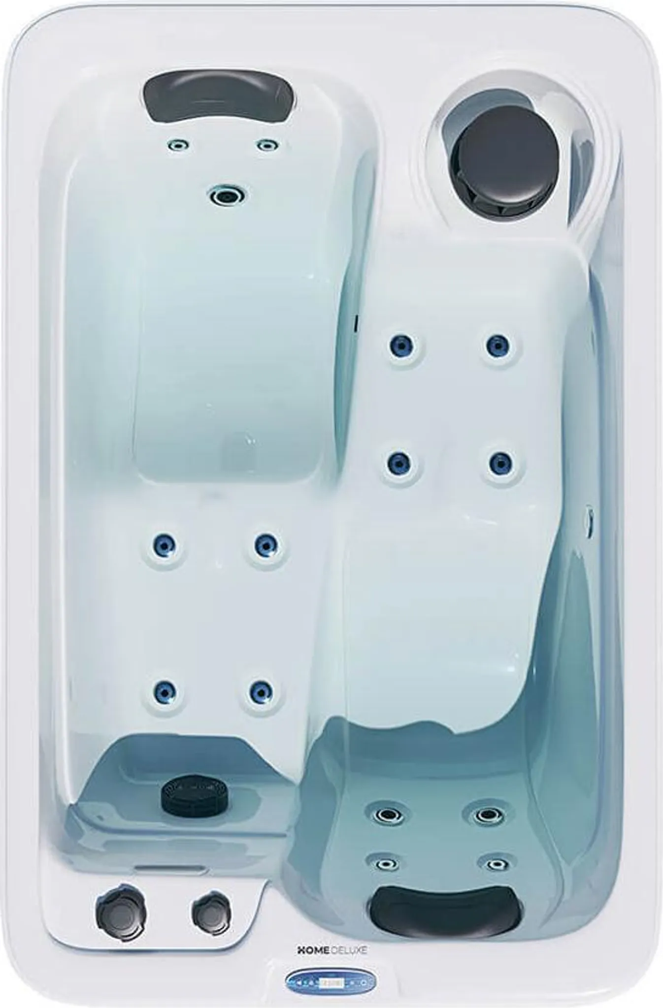 Home Deluxe - Outdoor Whirlpool HORIZON Plus - inkl..Treppe und Thermoabdeckung, ca. 115 x 175 x 70 cm, inkl. Heizung und Massage I Whirlpool Badewanne Outdoor Badewanne – Bild 4