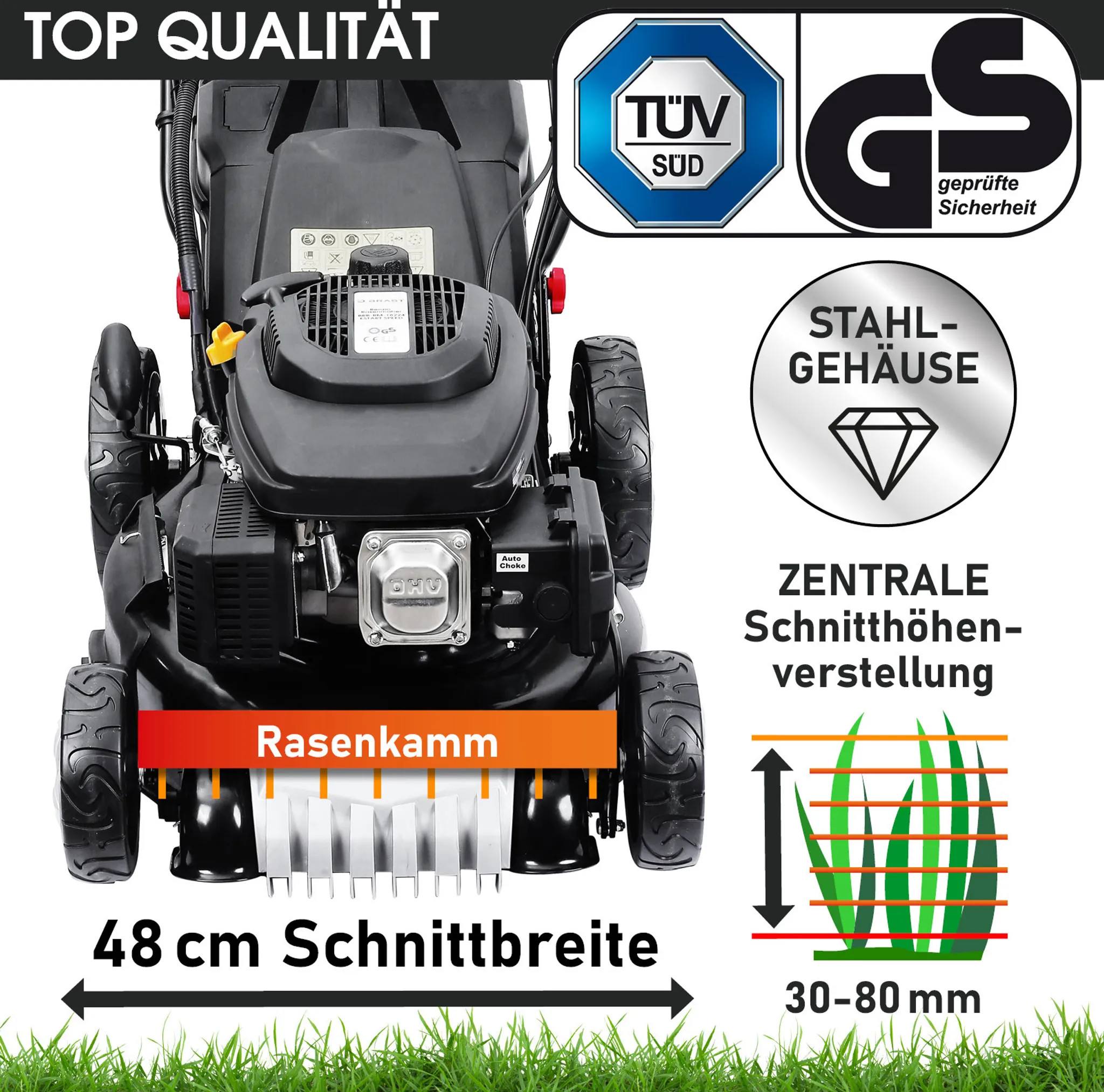BRAST Benzin Rasenmäher 19224 ESTART – Bild 5