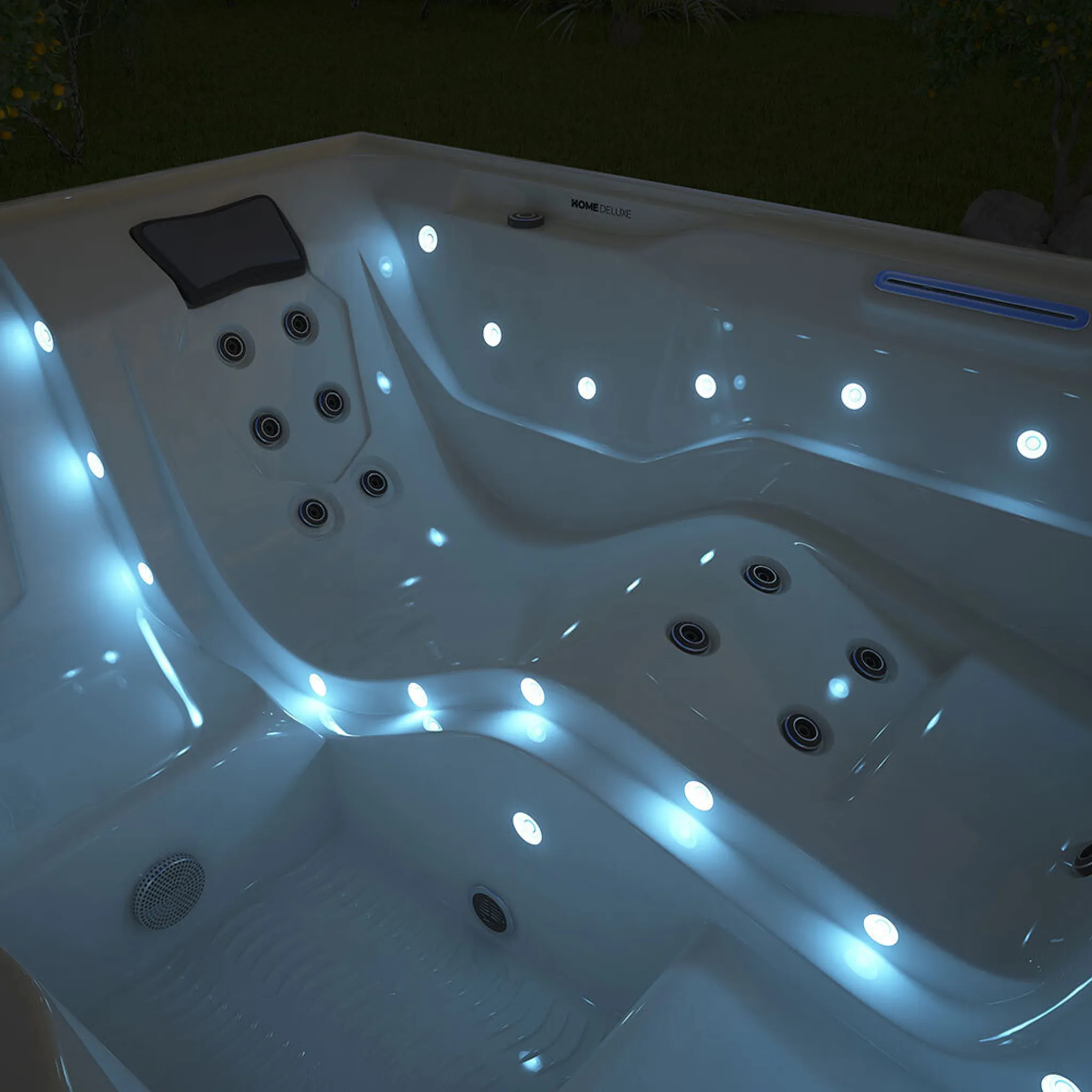 HOME DELUXE Whirlpool »Outdoor Whirlpool STREAM« inkl. Heizung, 24 Massagedüsen & LED's – Bild 4