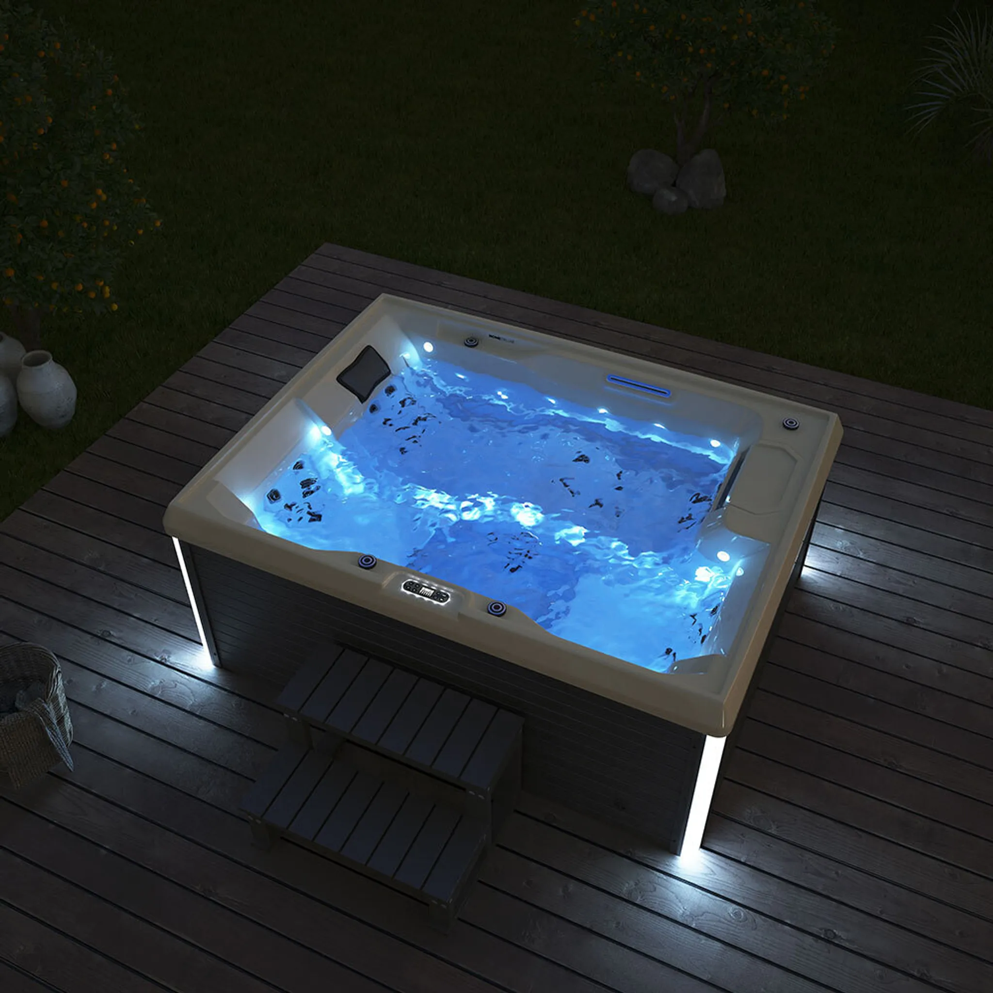 HOME DELUXE Whirlpool »Outdoor Whirlpool STREAM« inkl. Heizung, 24 Massagedüsen & LED's – Bild 3