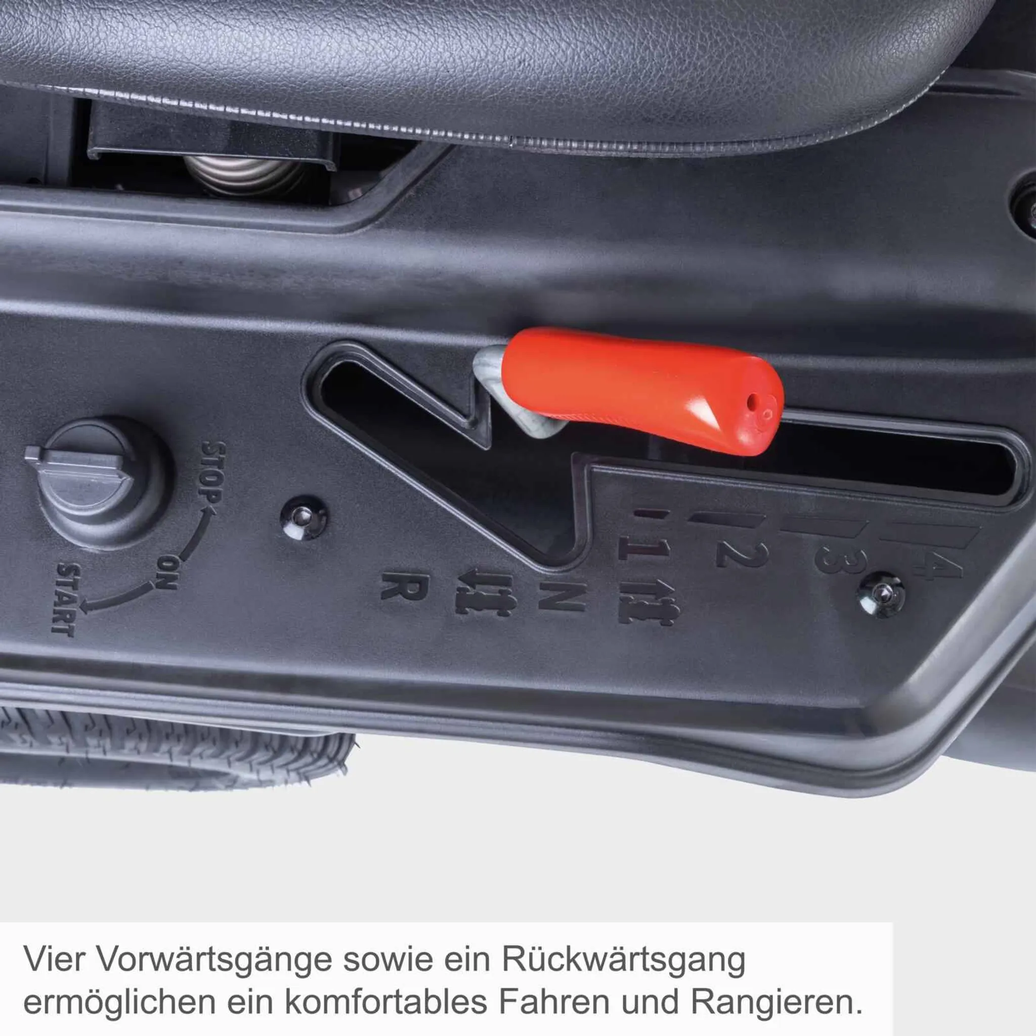 Scheppach MR235-61 Benzin Aufsitzrasenmäher 6PS | 61cm Schnittbreite | 150L Korb | LED | E-Start | 4 Vorwärtsgänge Aufsitzmäher inkl. Öl & Motorhaube – Bild 9