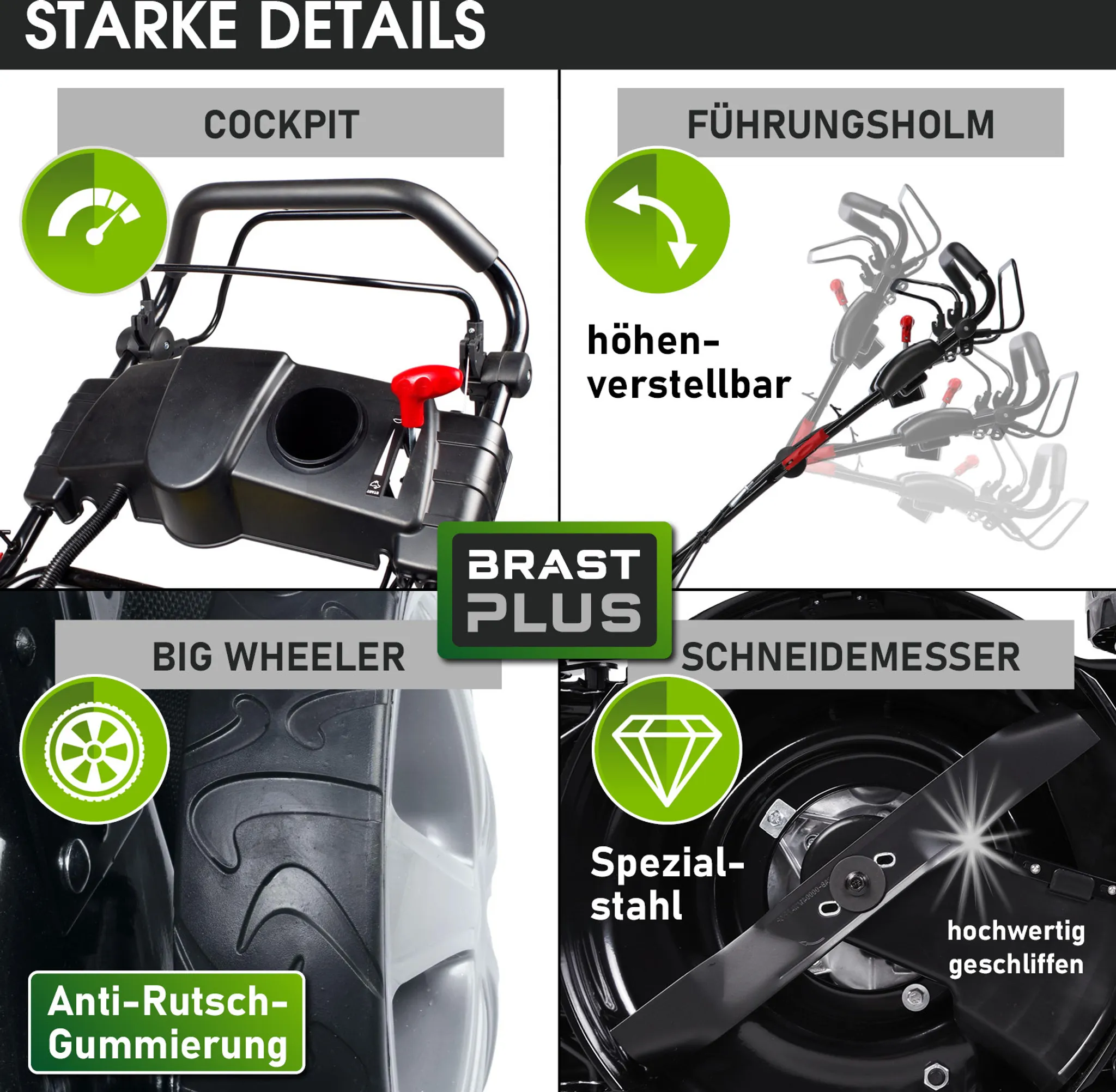 BRAST Benzin Rasenmäher 19224 ESTART – Bild 6