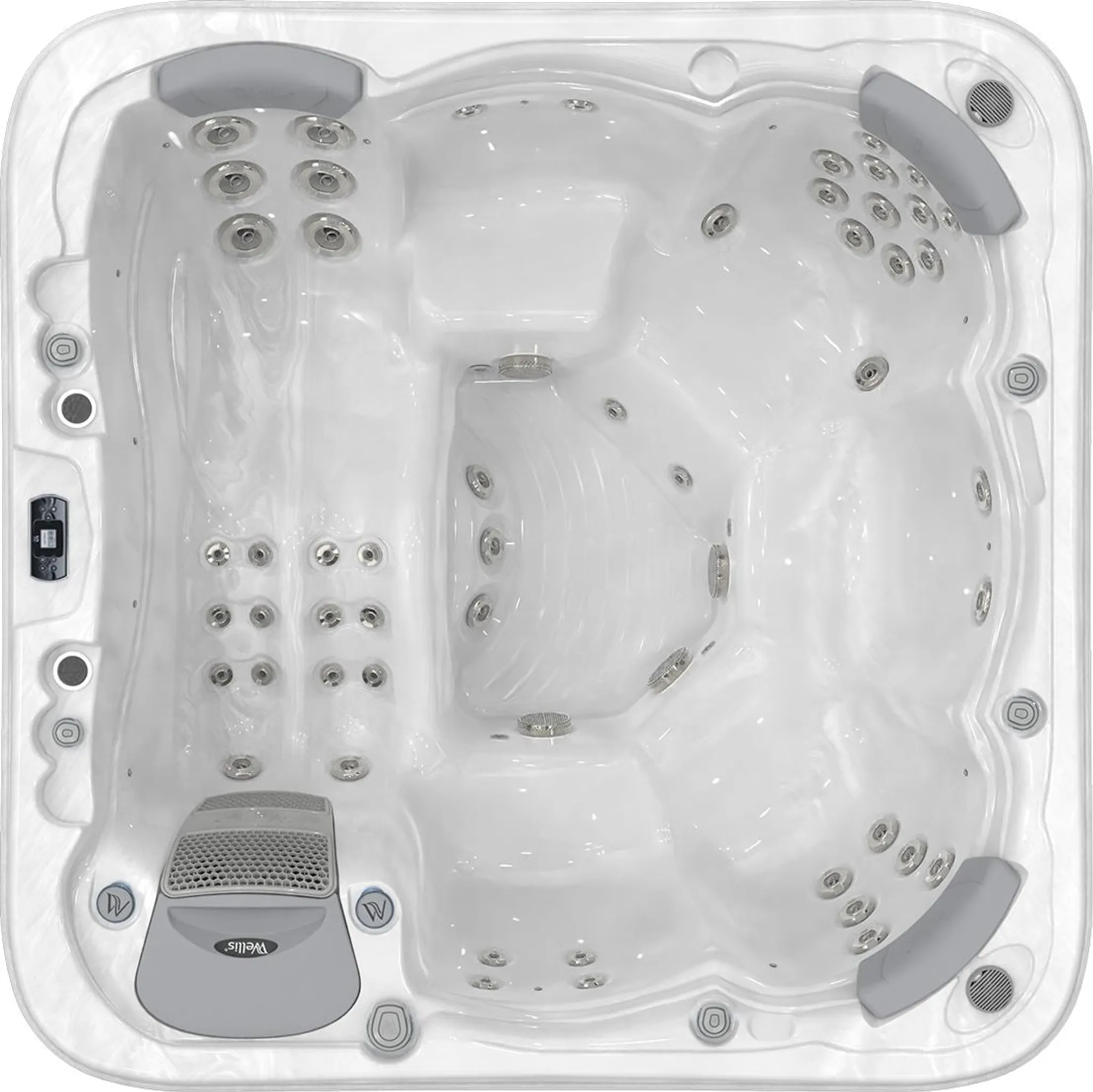 Wellis Lugano Life Whirlpool Außenwhirlpool 230x230x94cm für 6 Personen inkl. Thermocover – Bild 2