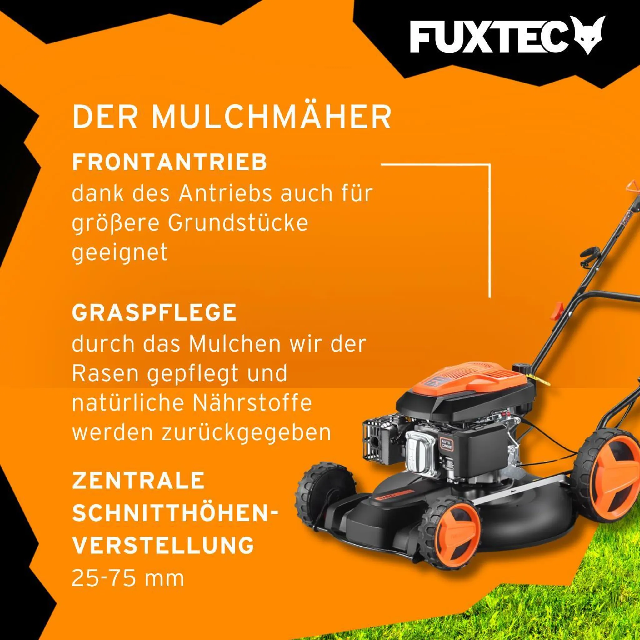 FUXTEC Benzin-Mulchmäher RM51SA – 6 PS – Bild 5