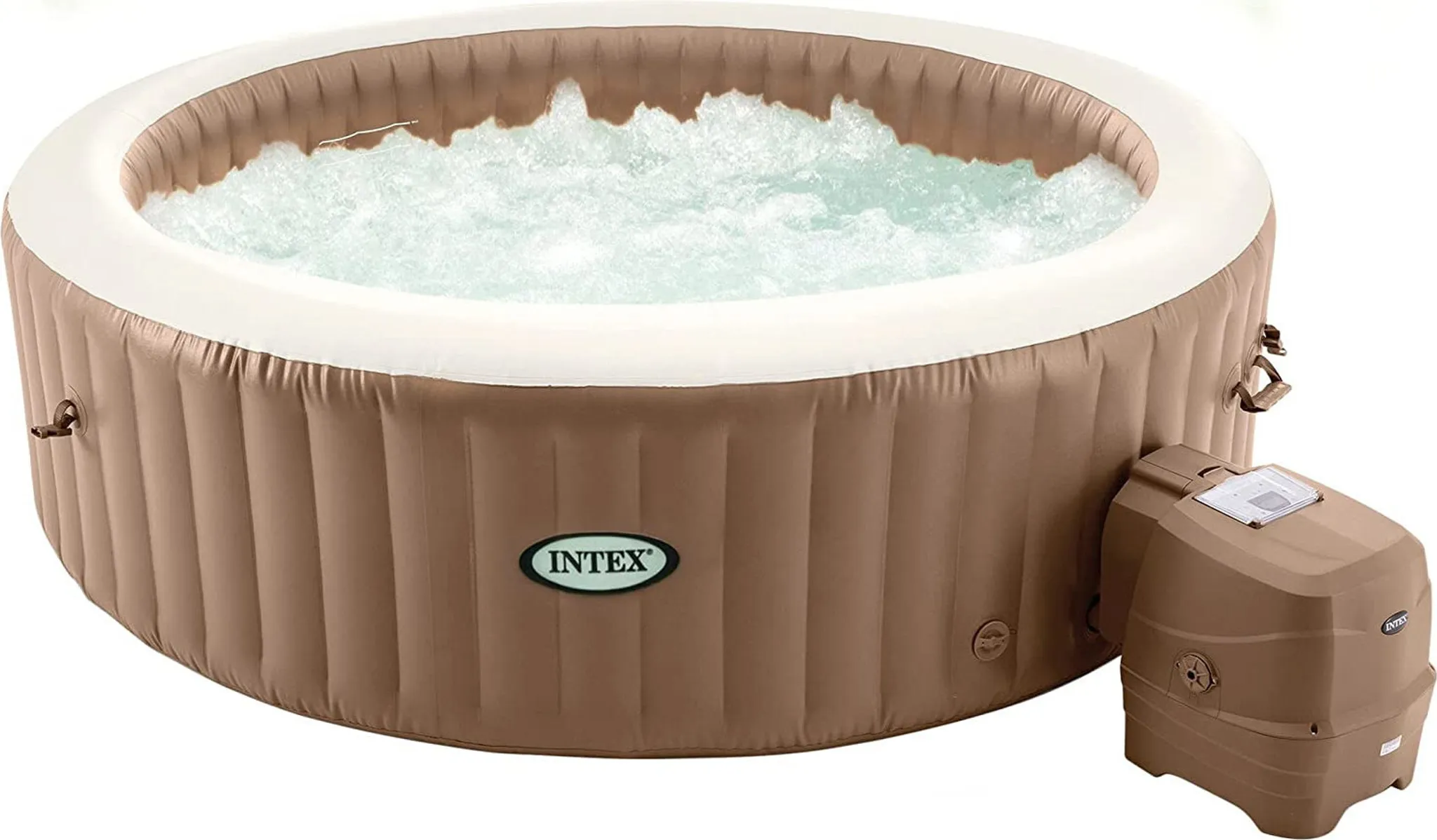 INTEX 28412 PureSPA Bubbla Massage Set Whirlpool 236/185cm Durchmesser x 71cm hoch für 8 Personen