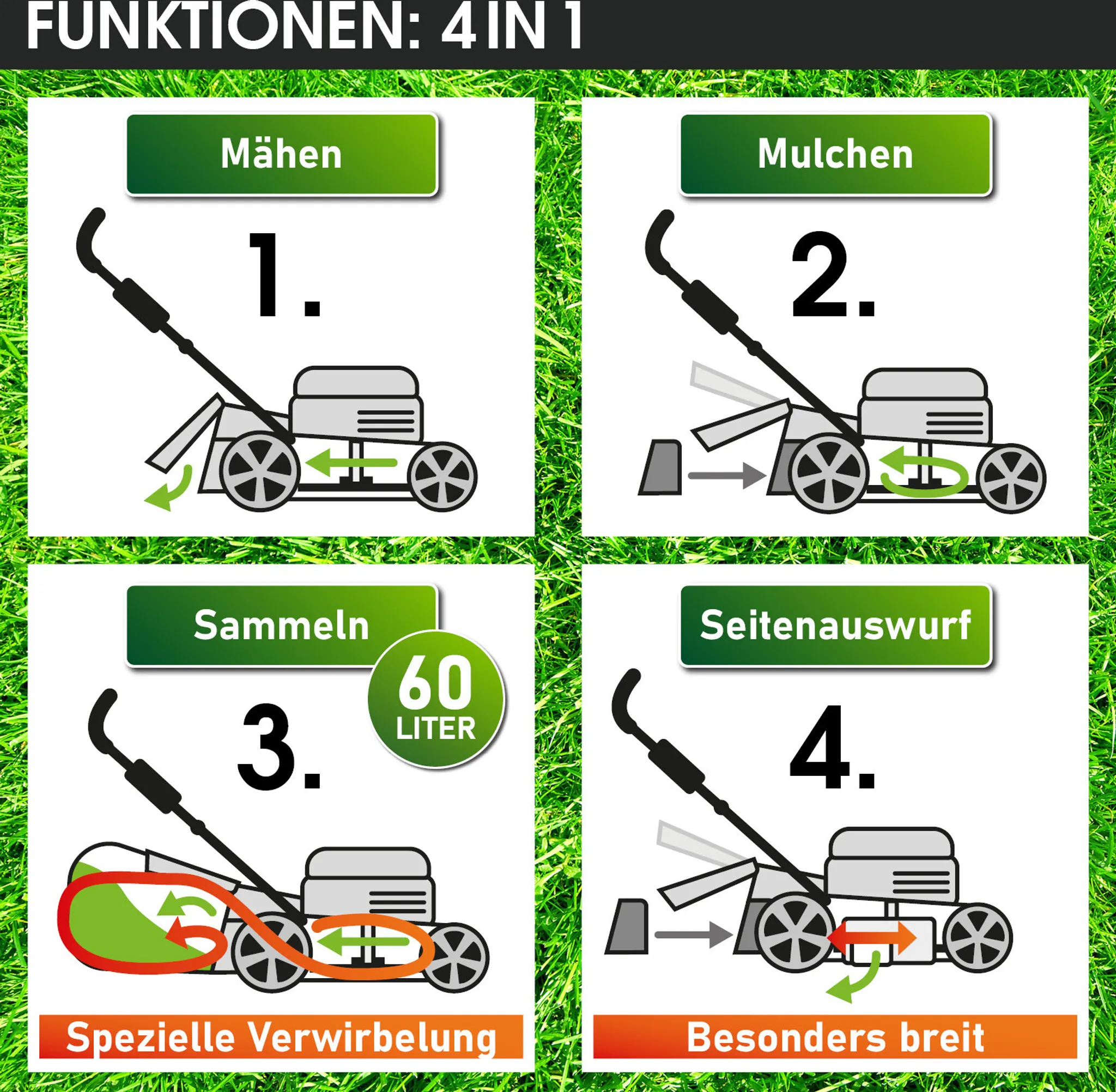 BRAST Benzin Rasenmäher 19224 – Bild 6
