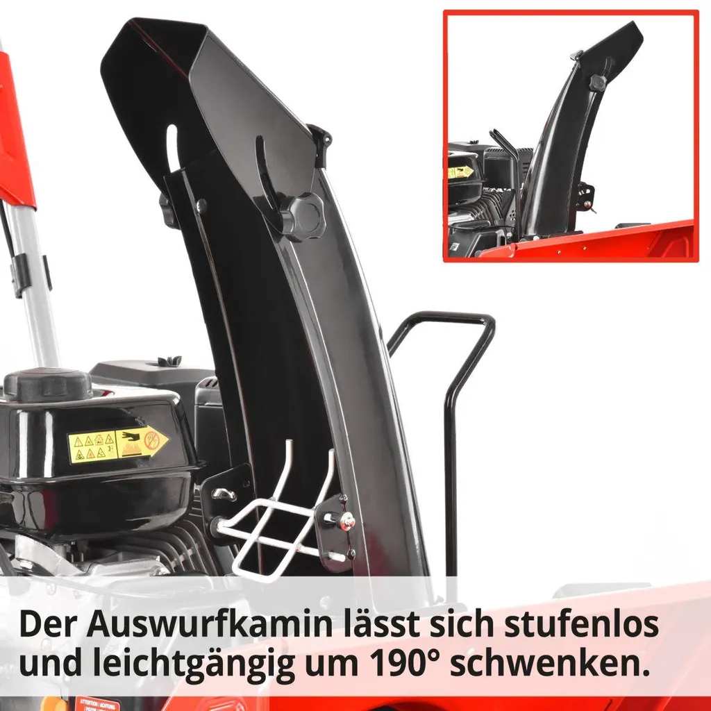 HECHT Schneefräse Benzin 9555 SE | 56 cm Arbeitsbreite |4,0 kW / 5,5 PS | 2-Stufig | Elektrostarter | 40 cm Arbeitshöhe | LED – Bild 5