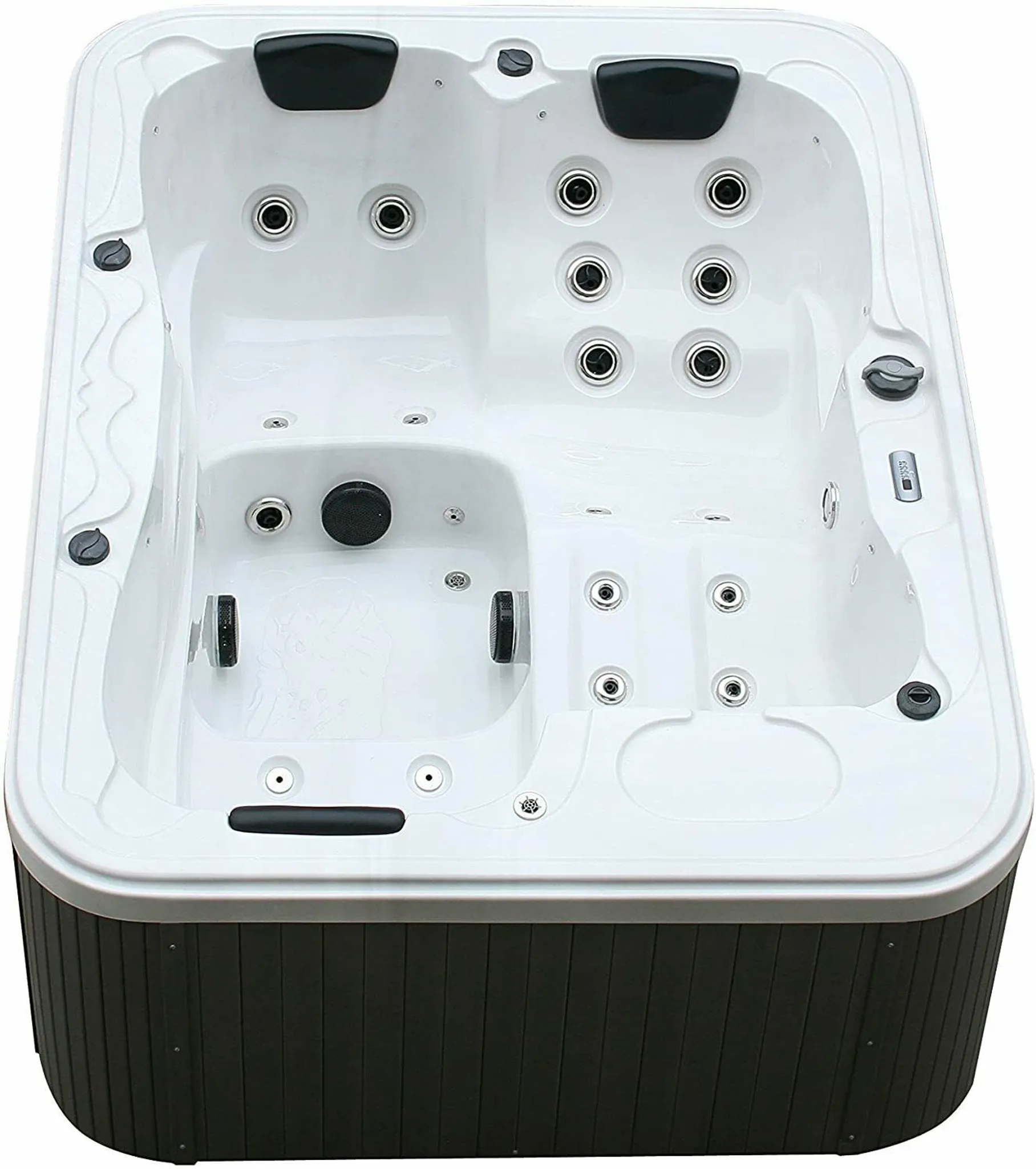 XXL Luxus SPA LED Whirlpool SET 210x160 Farblicht Outdoor+Indoor Pool 3 Personen b – Bild 4