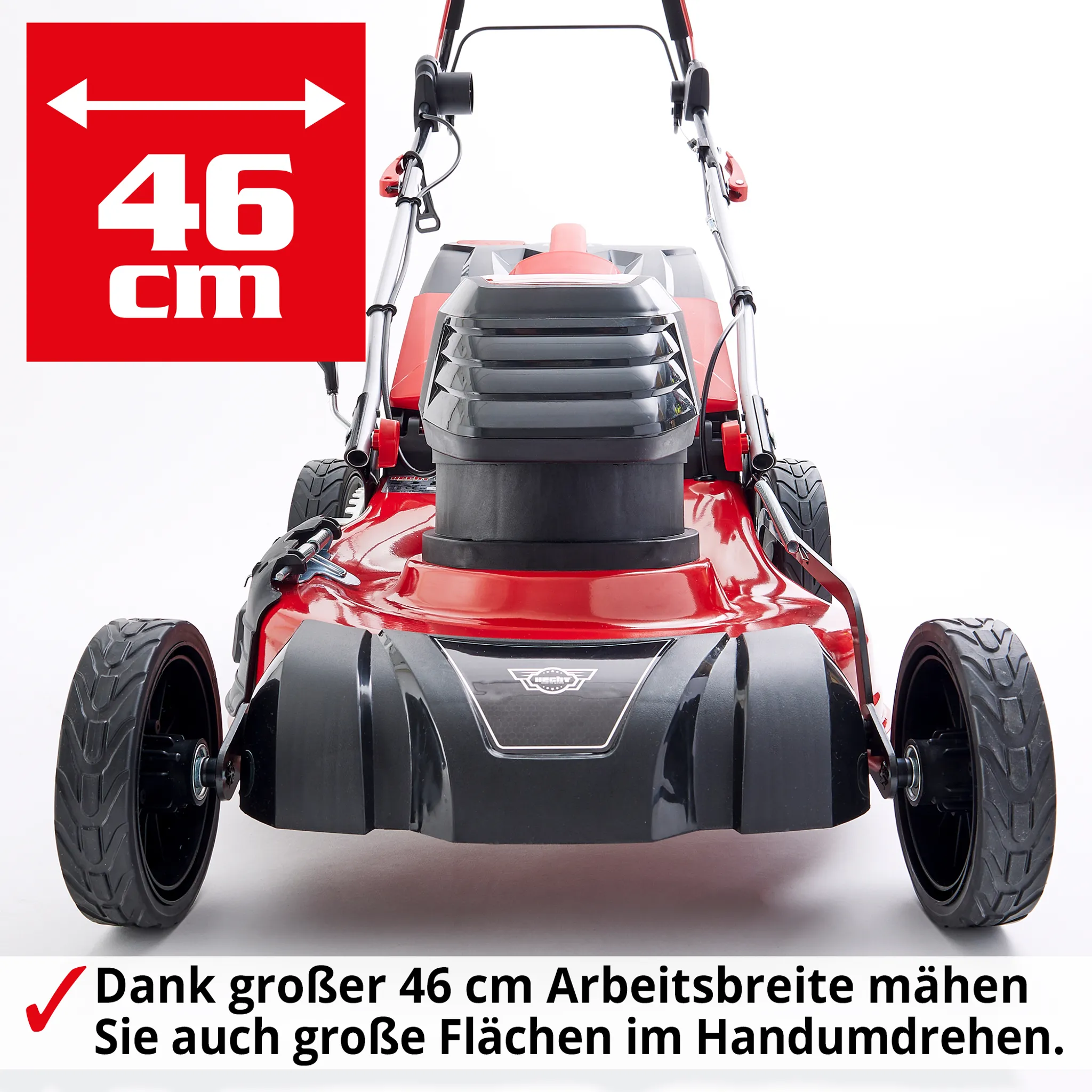 HECHT Rasenmäher Elektro mit Antrieb 1802 S | 46 cm Schnittbreite | 1800 W | 5in1 | Mulcher | 50 L Fangkorb | 3,3 km/h – Bild 5