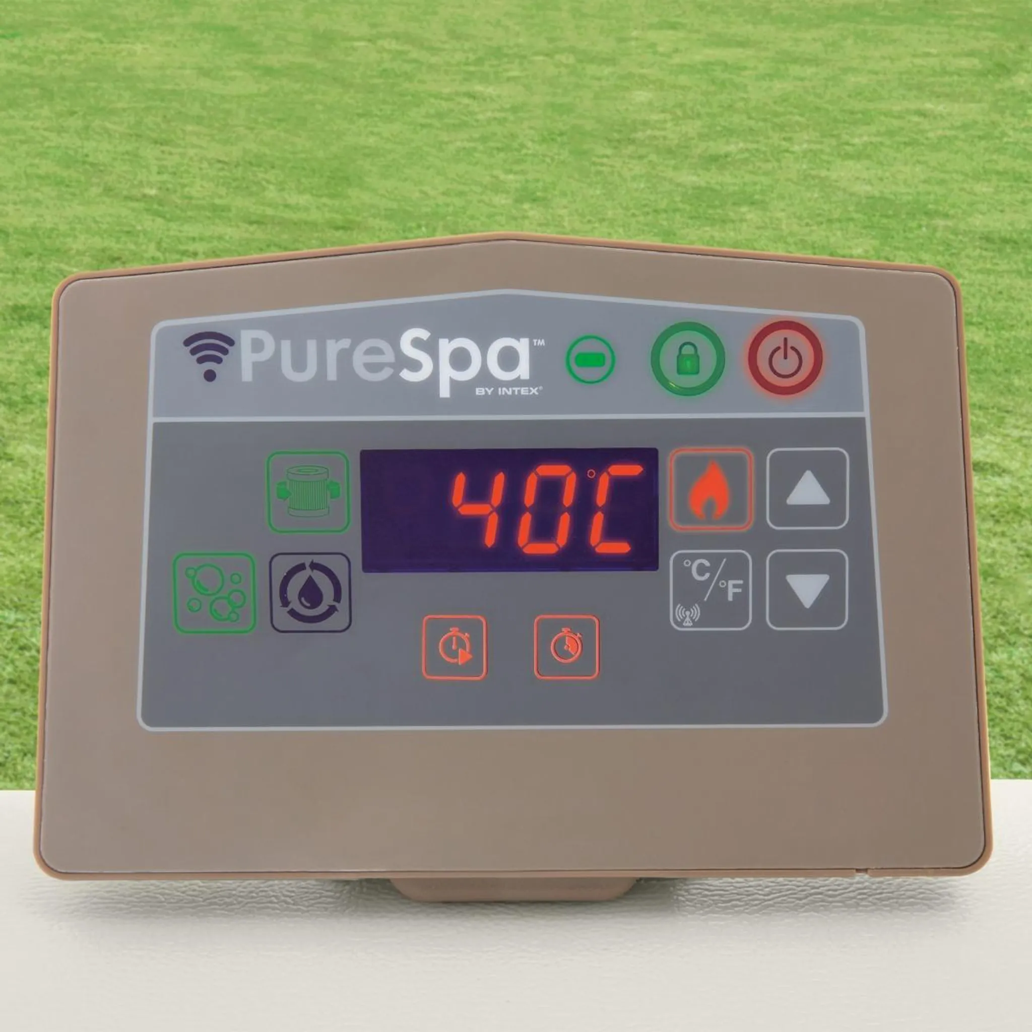 Quadratisches aufblasbares Bi-Zone Calacatta-Spa - 4-Sitzer – Bild 9