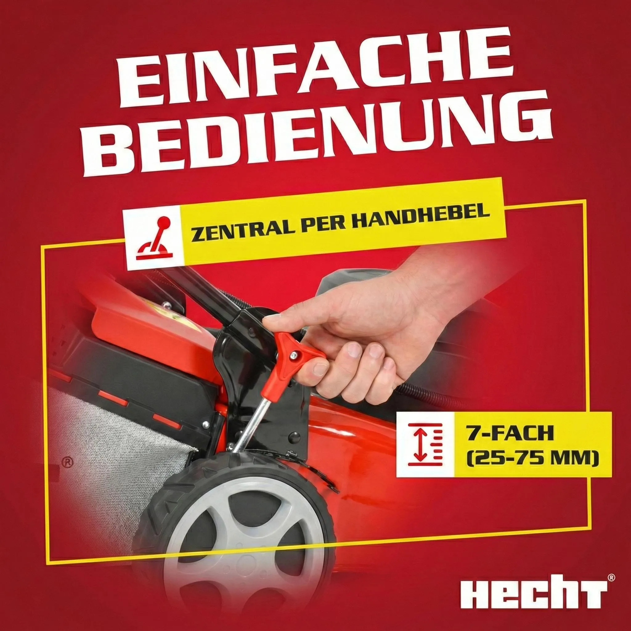 HECHT 551 SXE Rasenmäher Benzin mit Antrieb | 51 cm Schnittbreite | Elektrostart | 5in1 | 5,5 PS | Mulchkit – Bild 10