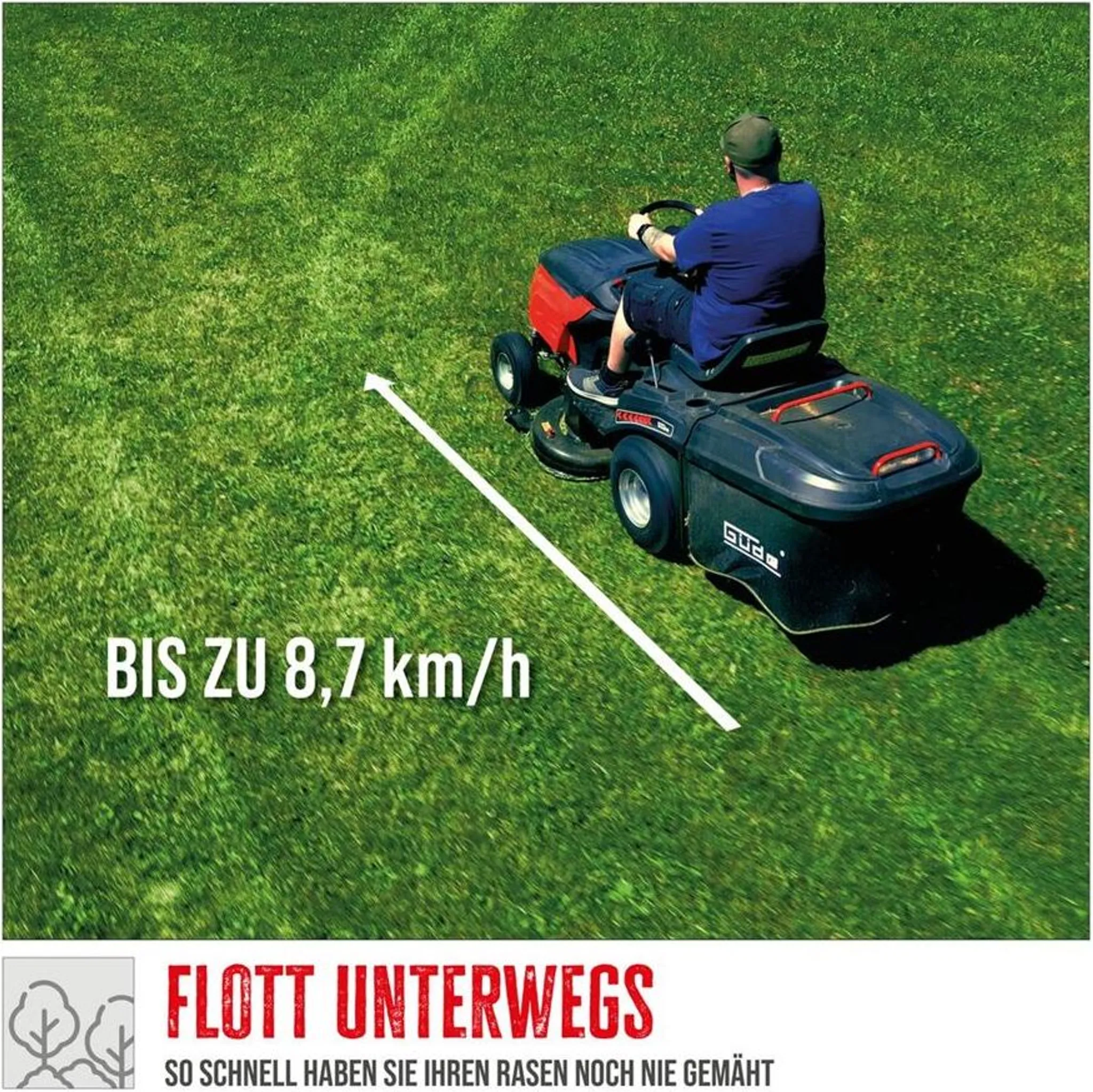 Güde Rasentraktor GAR 685 T Aufsitzrasenmäher Aufsitzmäher Benzin 5,6PS – Bild 7